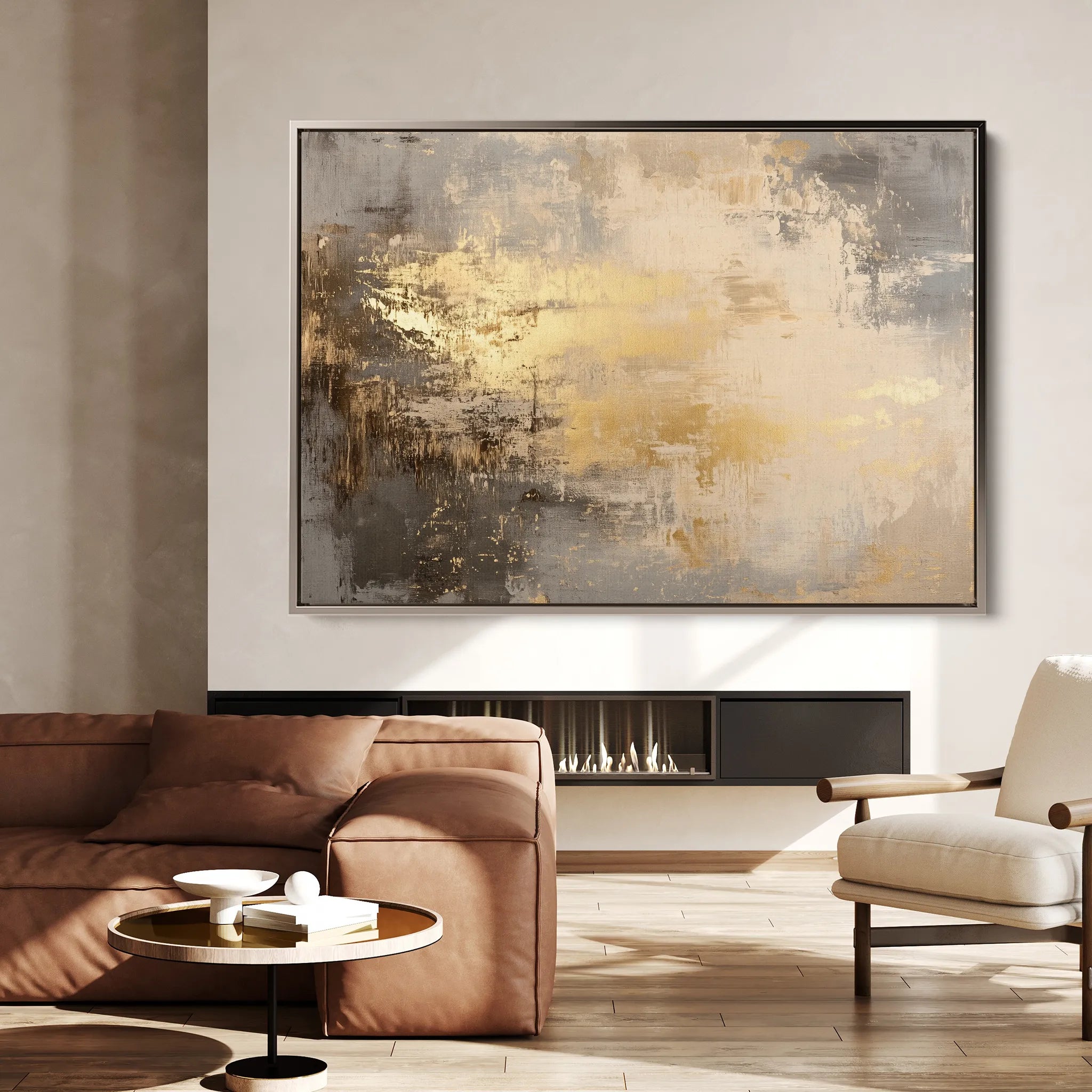 Abstract Canvas Wall Art WAD368-A 90 x 60 cm / Stretched on hidden frame