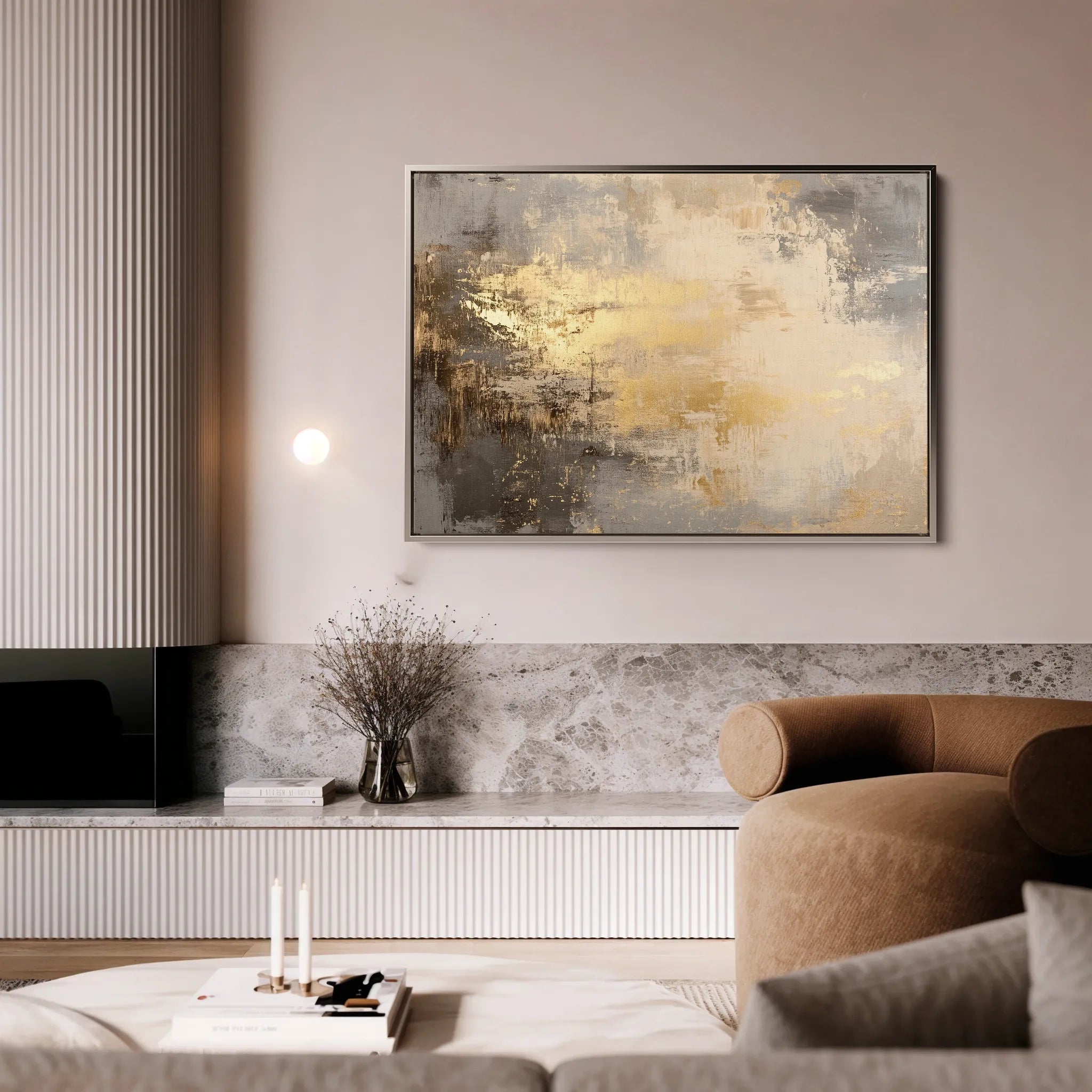 Abstract Canvas Wall Art WAD368-A 90 x 60 cm / Stretched on hidden frame