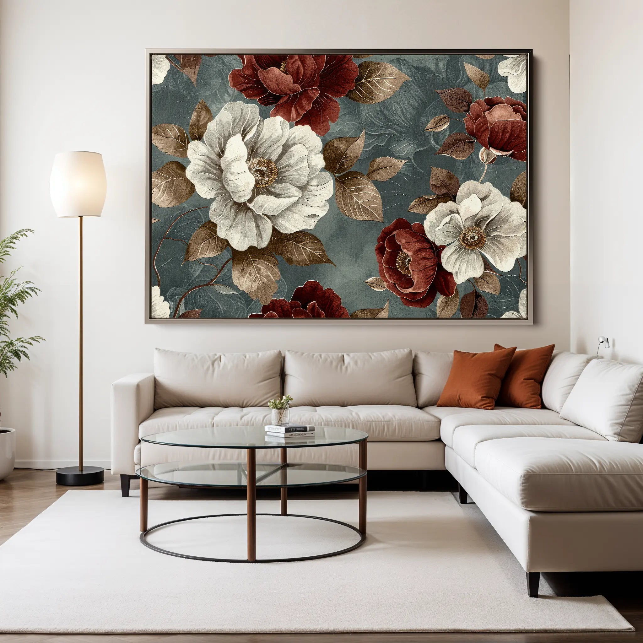 Floral Canvas Wall Art WAD368-F 90 x 60 cm / Stretched on hidden frame