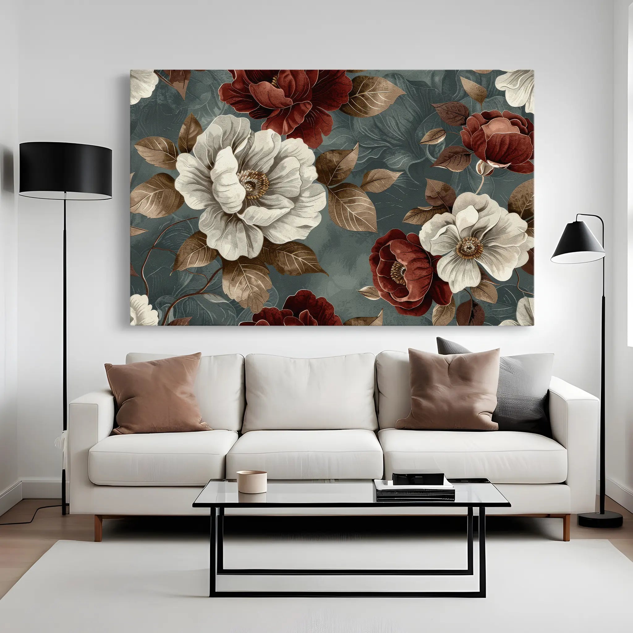 Floral Canvas Wall Art WAD368-F 90 x 60 cm / Stretched on hidden frame