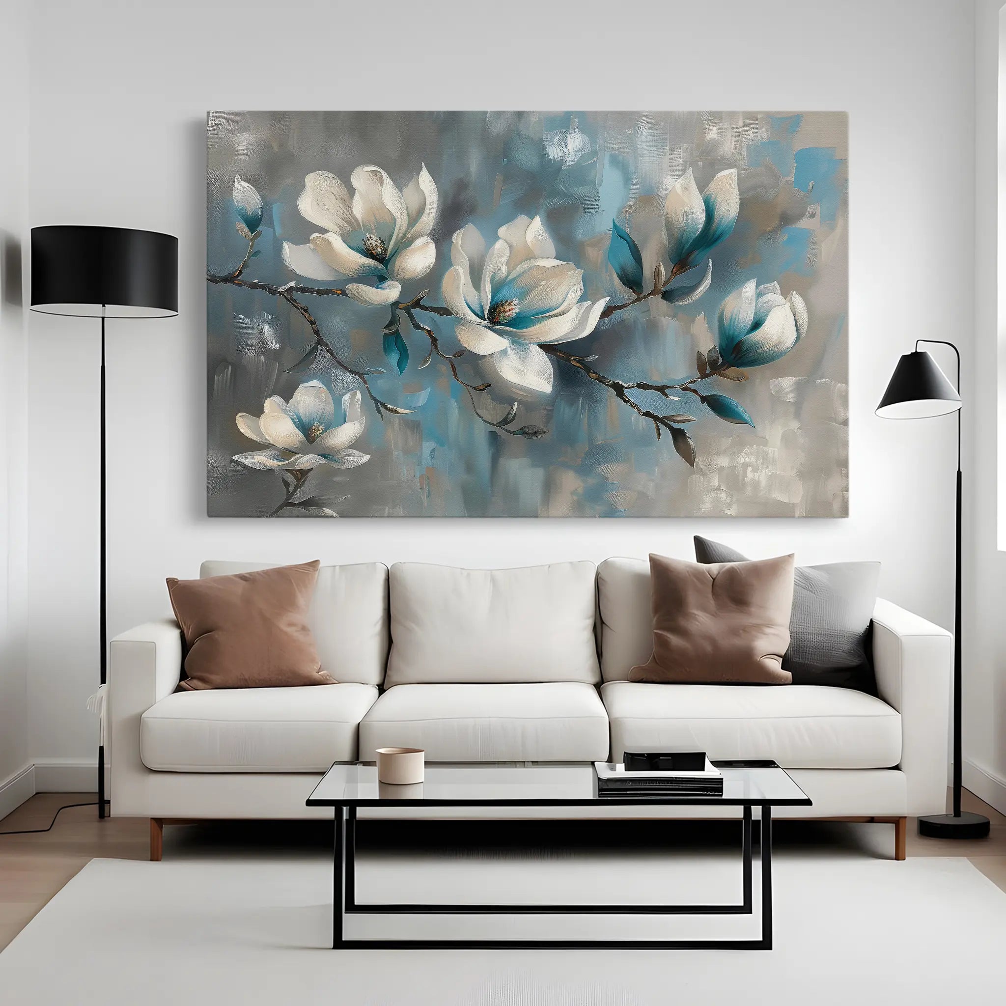 Floral Canvas Wall Art WAD369-F 90 x 60 cm / Stretched on hidden frame