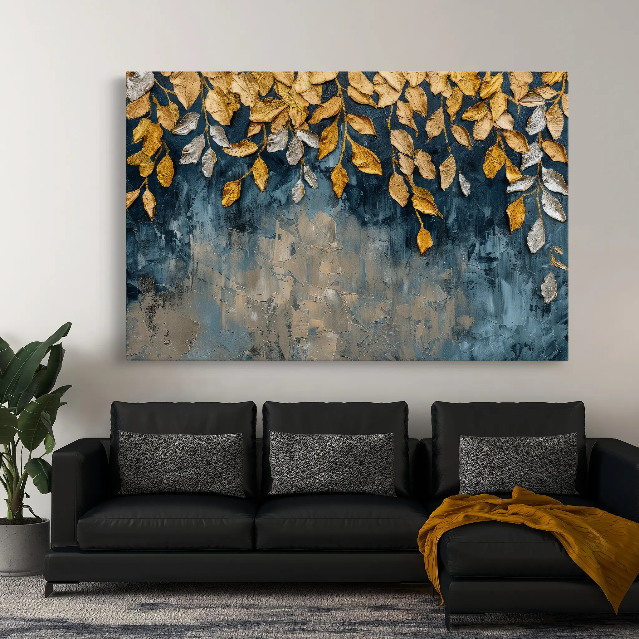 Floral Canvas Wall Art WAD370-F 90 x 60 cm / Stretched on hidden frame