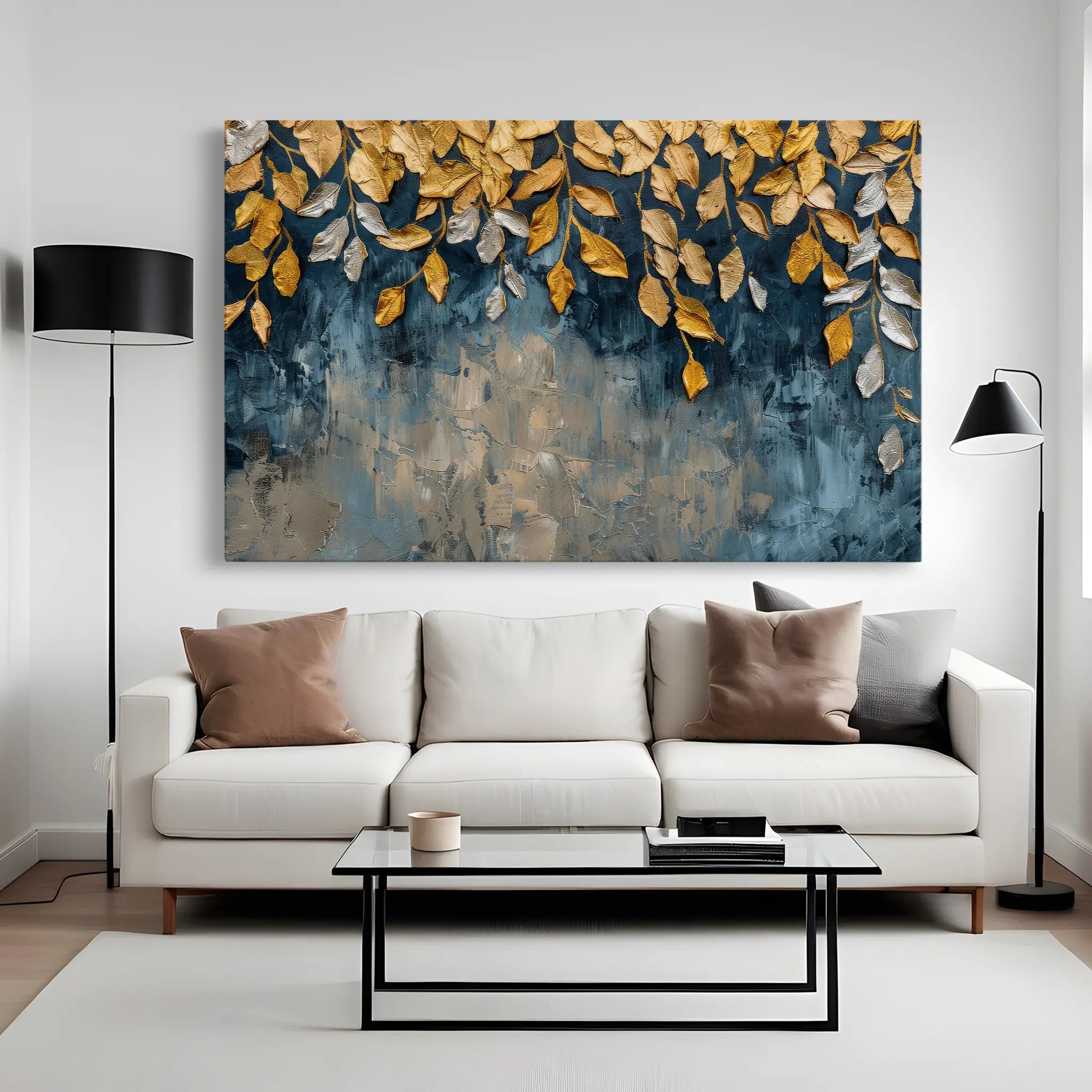 Floral Canvas Wall Art WAD370-F 90 x 60 cm / Stretched on hidden frame