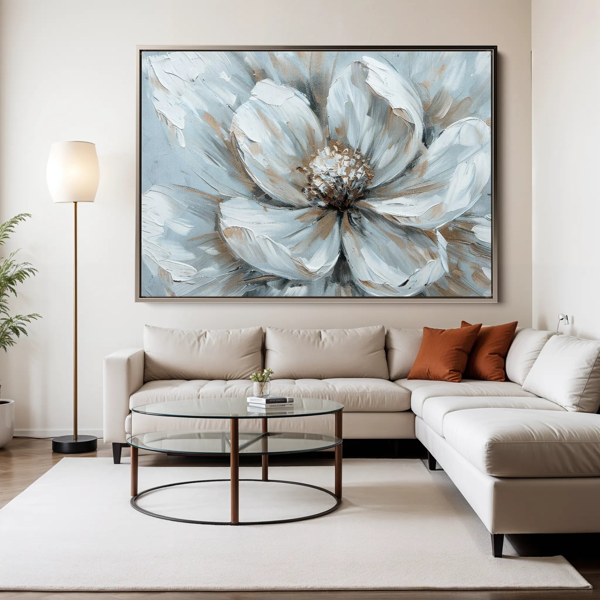 Floral Canvas Wall Art WAD371-F 90 x 60 cm / Stretched on hidden frame