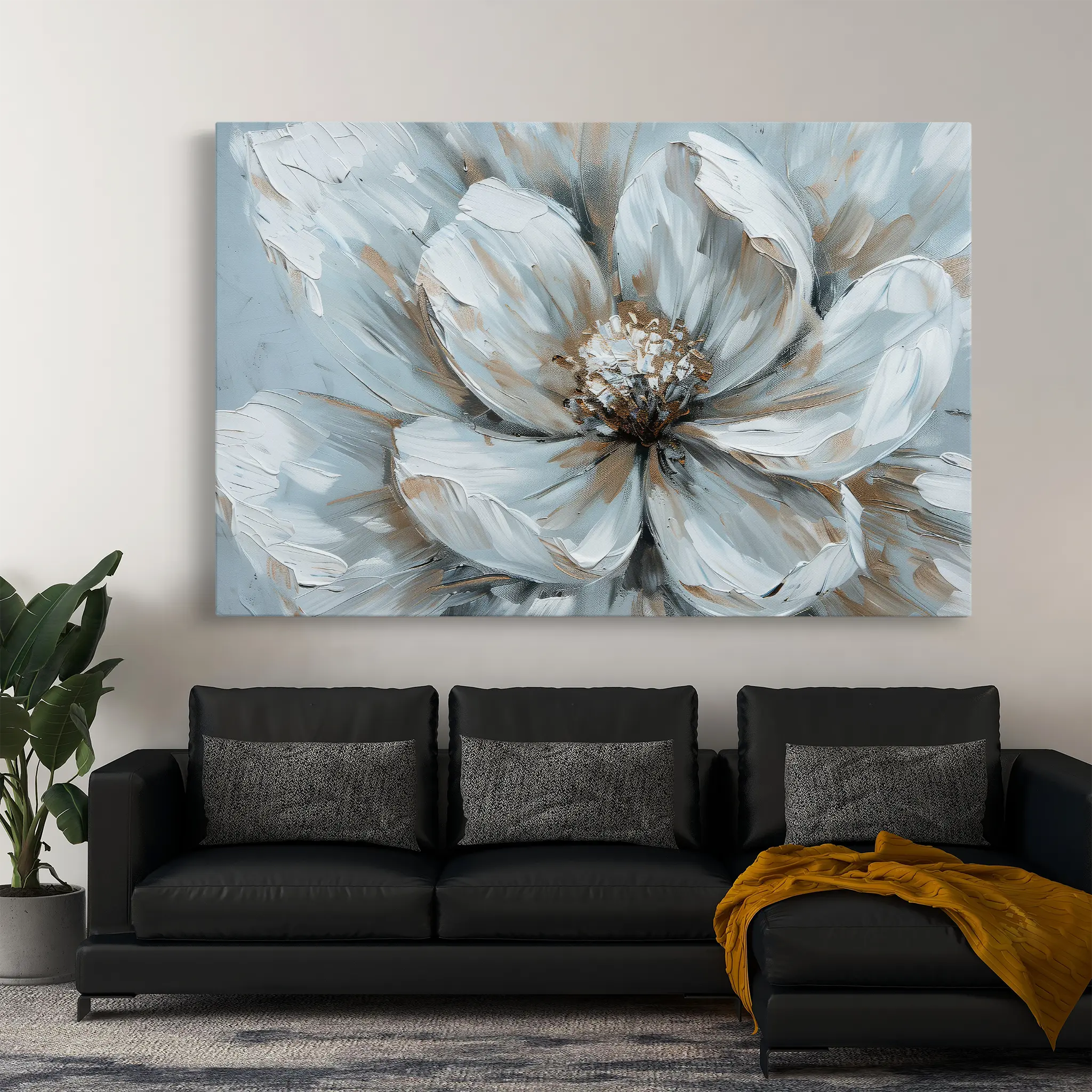 Floral Canvas Wall Art WAD371-F 90 x 60 cm / Stretched on hidden frame