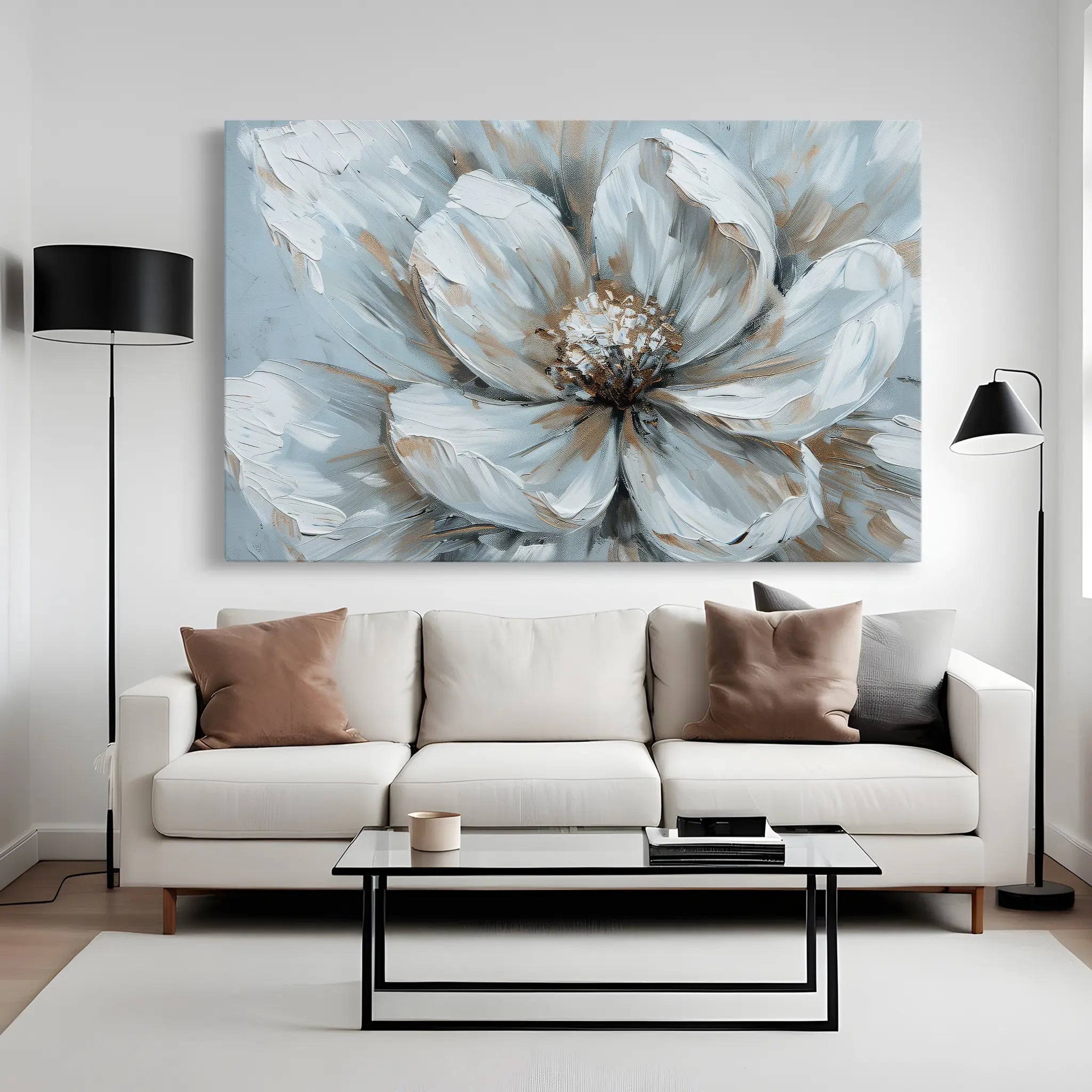 Floral Canvas Wall Art WAD371-F 90 x 60 cm / Stretched on hidden frame