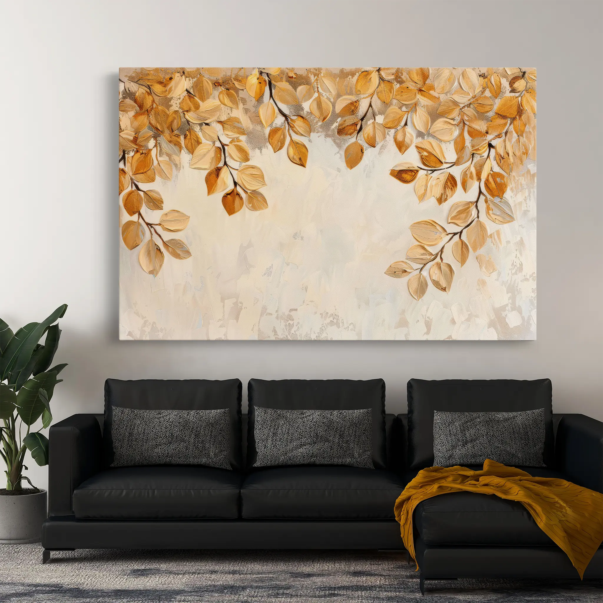 Floral Canvas Wall Art WAD372-F 90 x 60 cm / Stretched on hidden frame