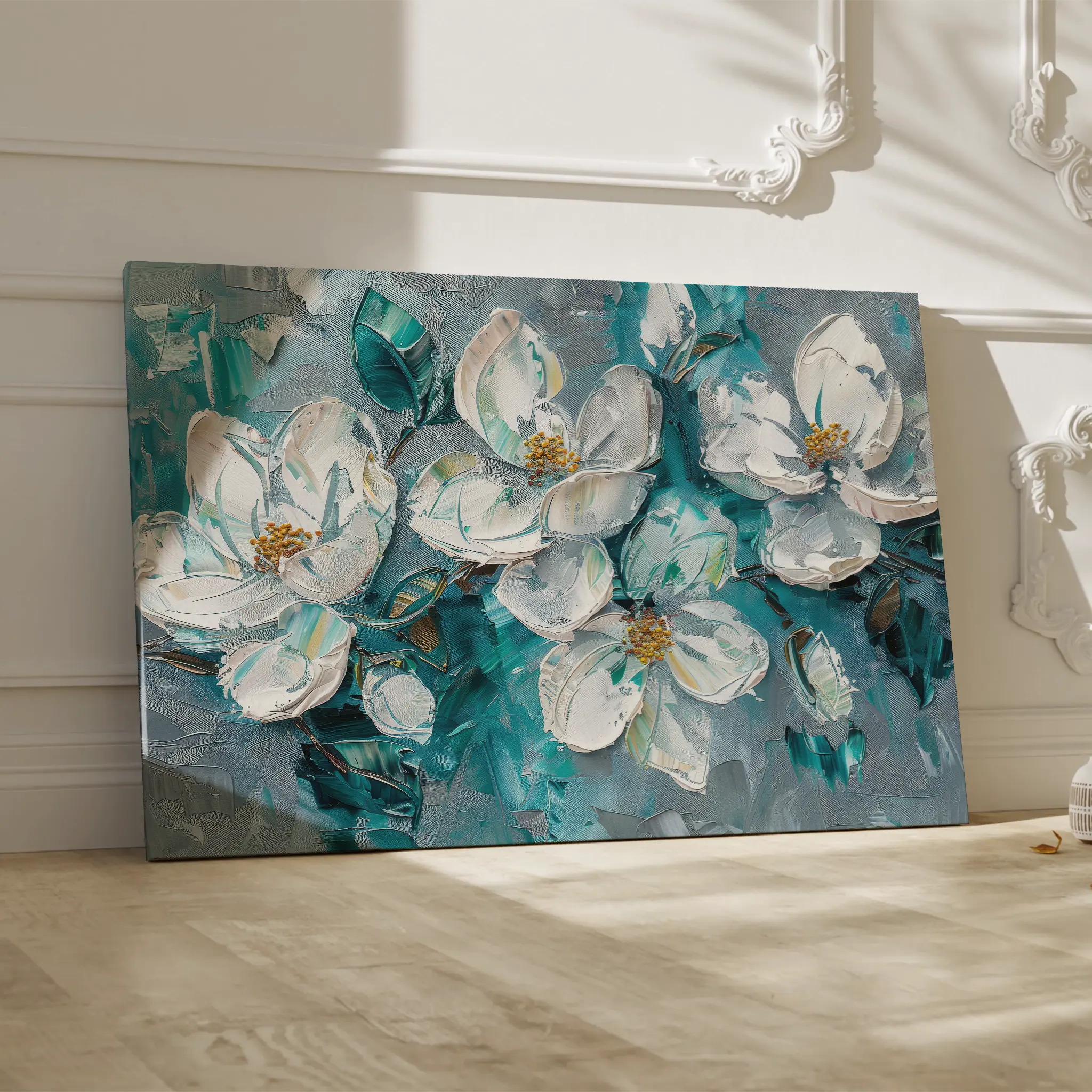 Floral Canvas Wall Art WAD374-F 90 x 60 cm / Stretched on hidden frame