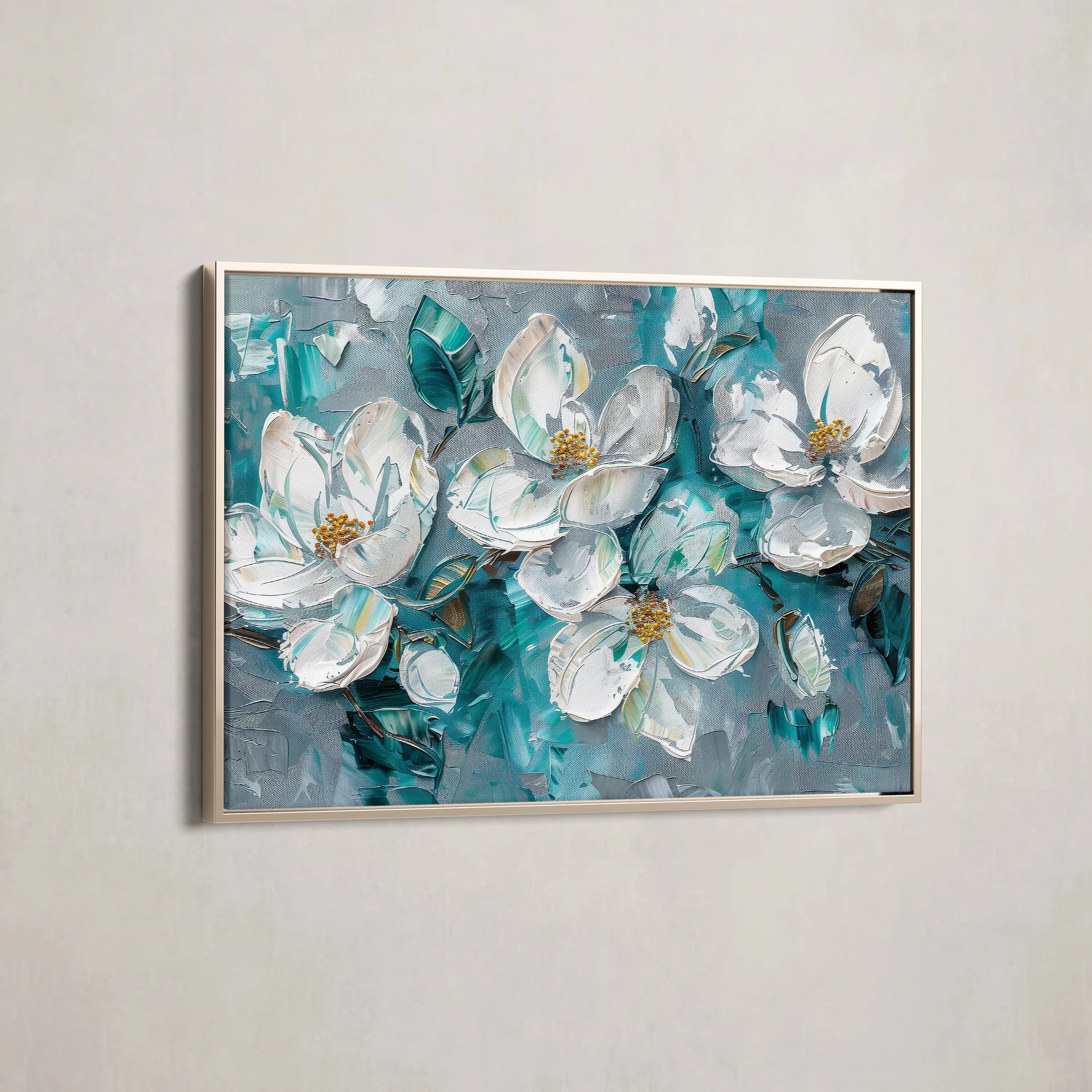 Floral Canvas Wall Art WAD374-F 90 x 60 cm / Stretched on hidden frame