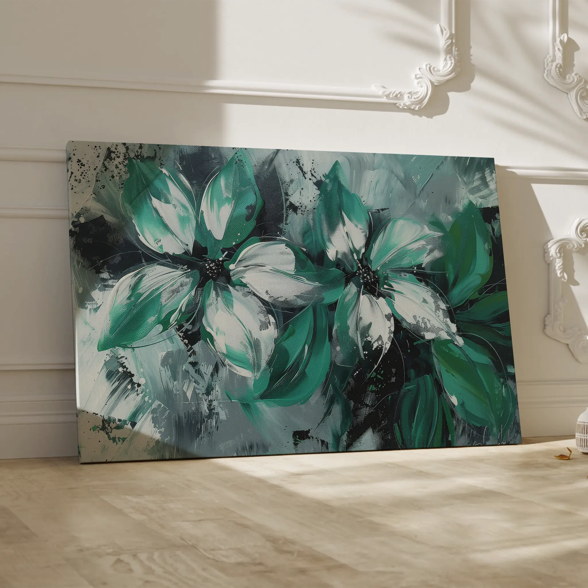 Floral Canvas Wall Art WAD375-F 90 x 60 cm / Stretched on hidden frame