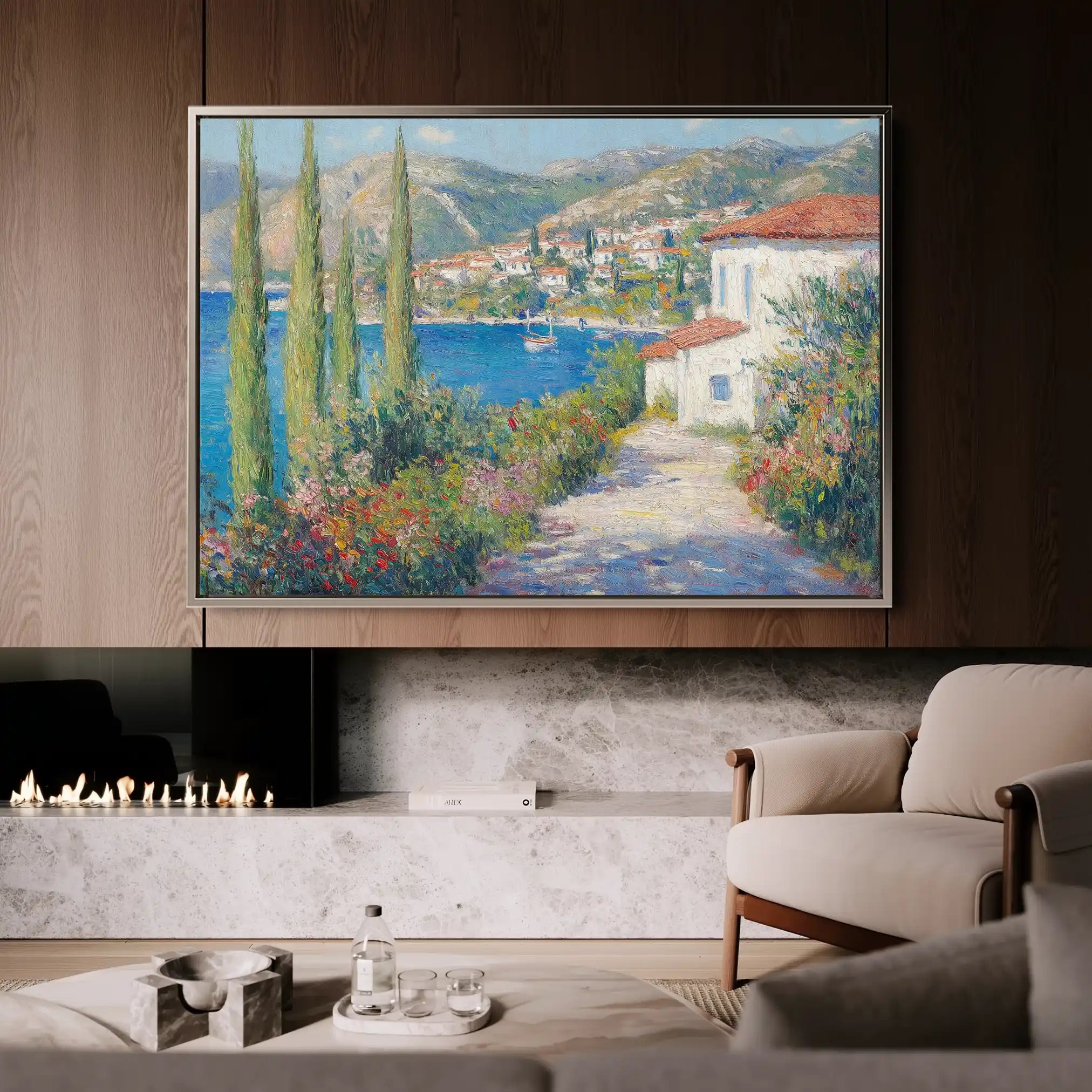 Landscape 375 Canvas Art 90 x 60 cm / Stretched on hidden frame