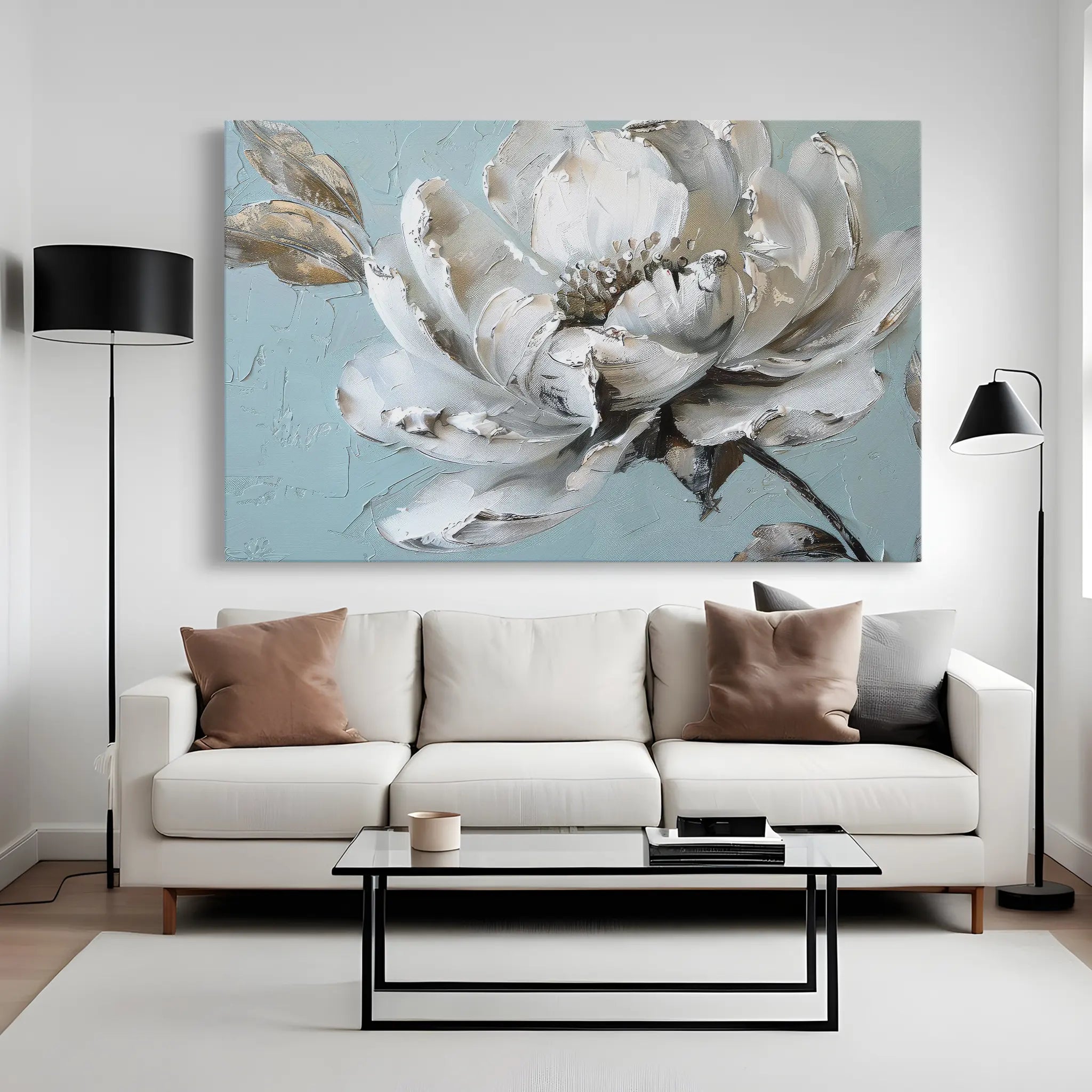 Floral Canvas Wall Art WAD376-F 90 x 60 cm / Stretched on hidden frame