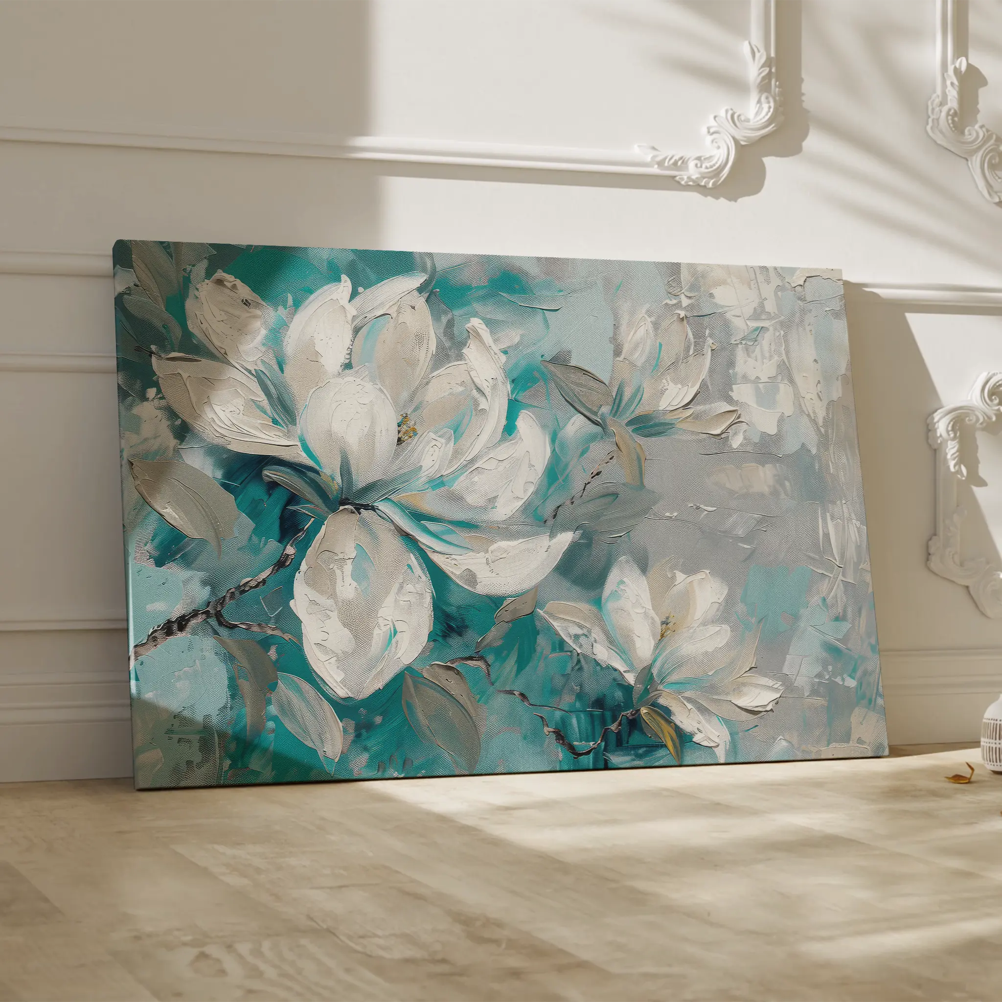 Floral Canvas Wall Art WAD377-F 90 x 60 cm / Stretched on hidden frame