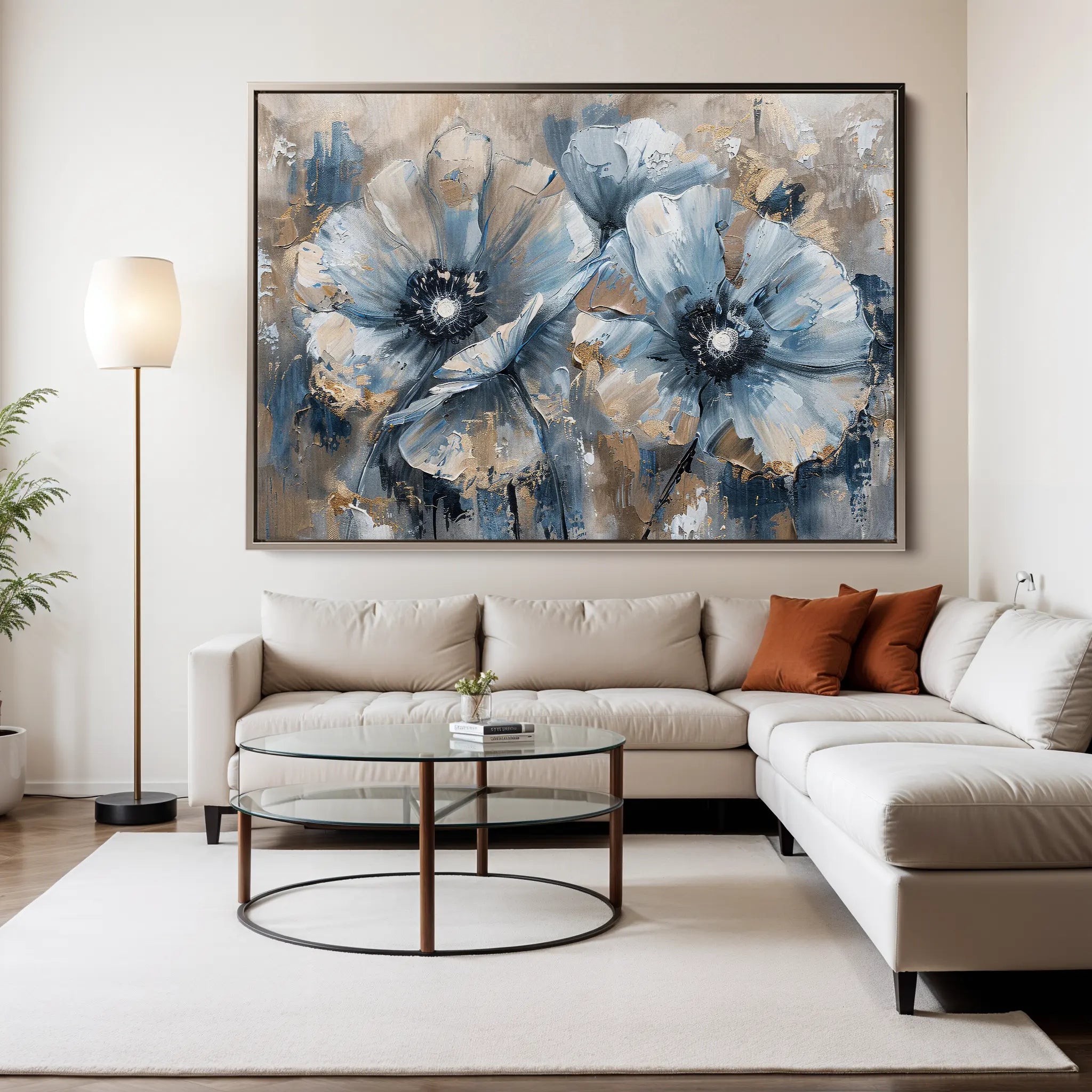 Floral Canvas Wall Art WAD378-F 90 x 60 cm / Stretched on hidden frame