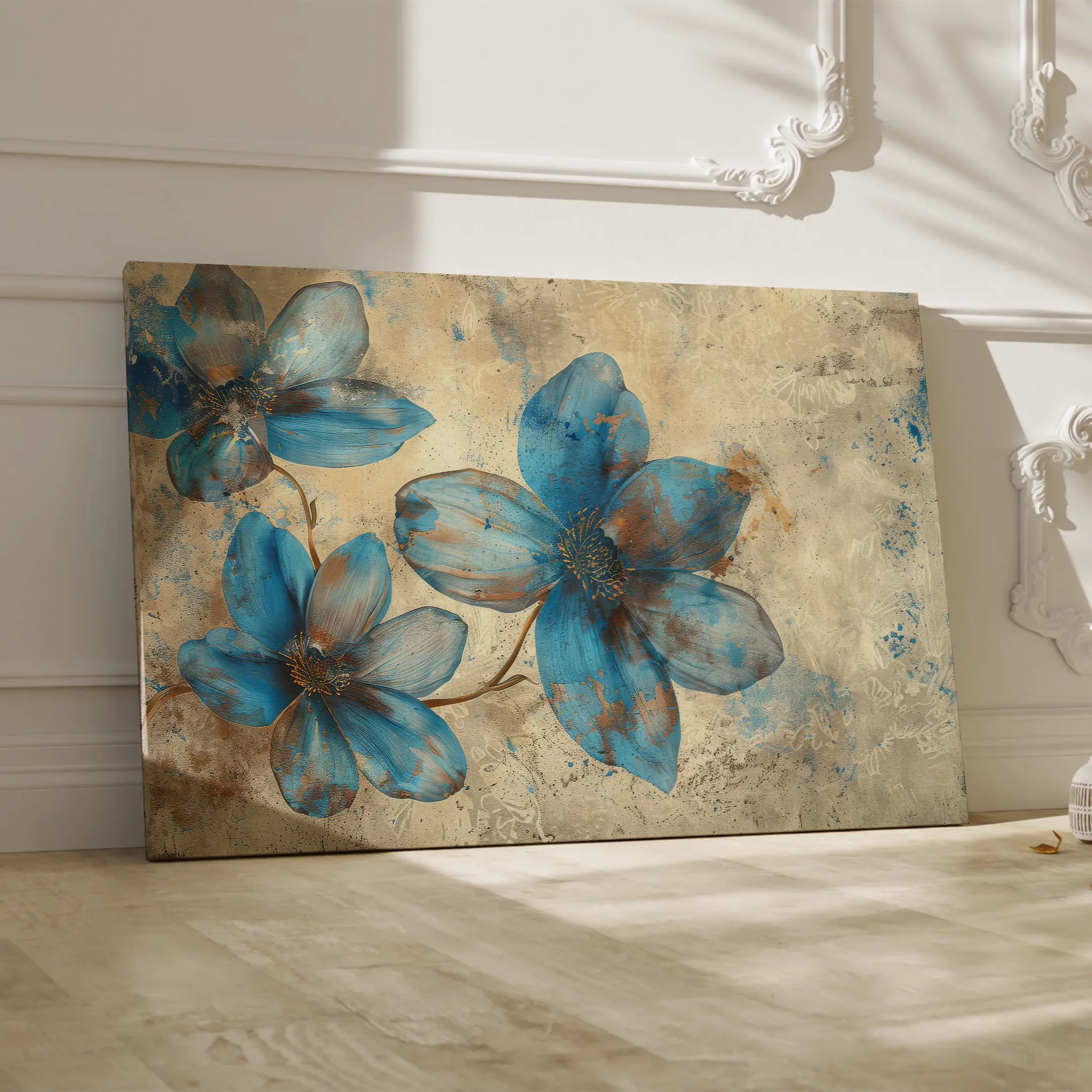 Floral Canvas Wall Art WAD379-F 90 x 60 cm / Stretched on hidden frame