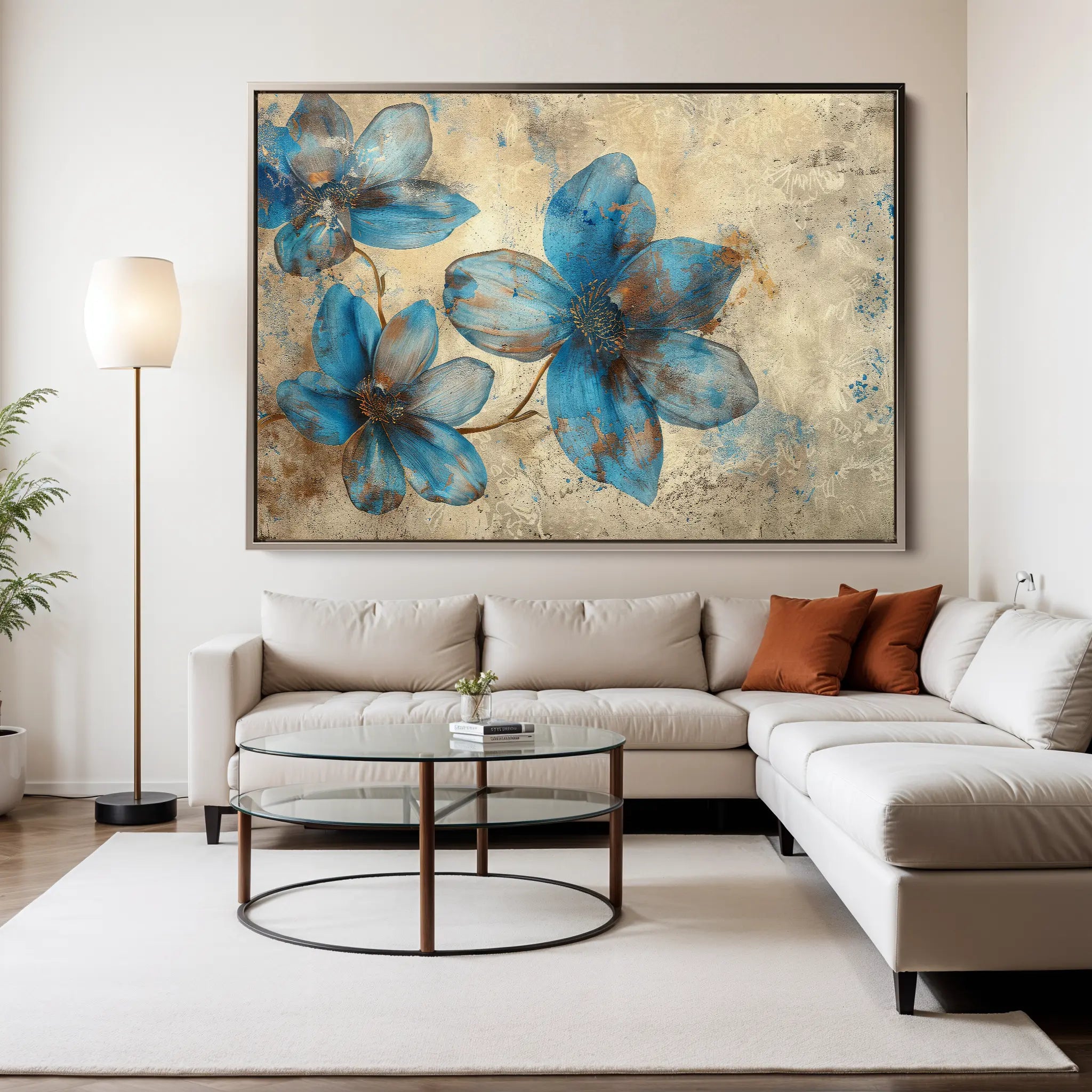 Floral Canvas Wall Art WAD379-F 90 x 60 cm / Stretched on hidden frame