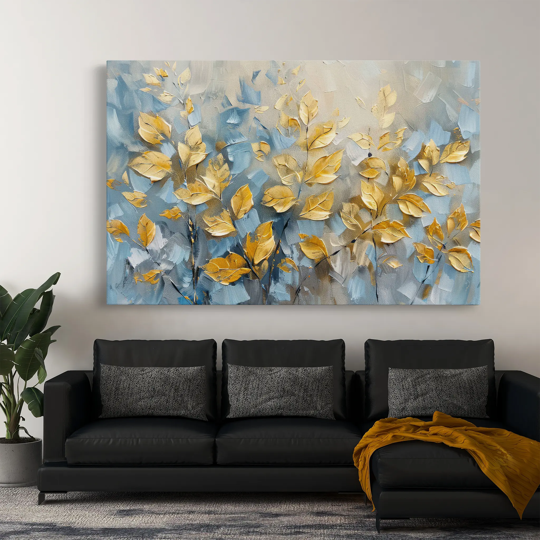 Floral Canvas Wall Art WAD380-F 90 x 60 cm / Stretched on hidden frame