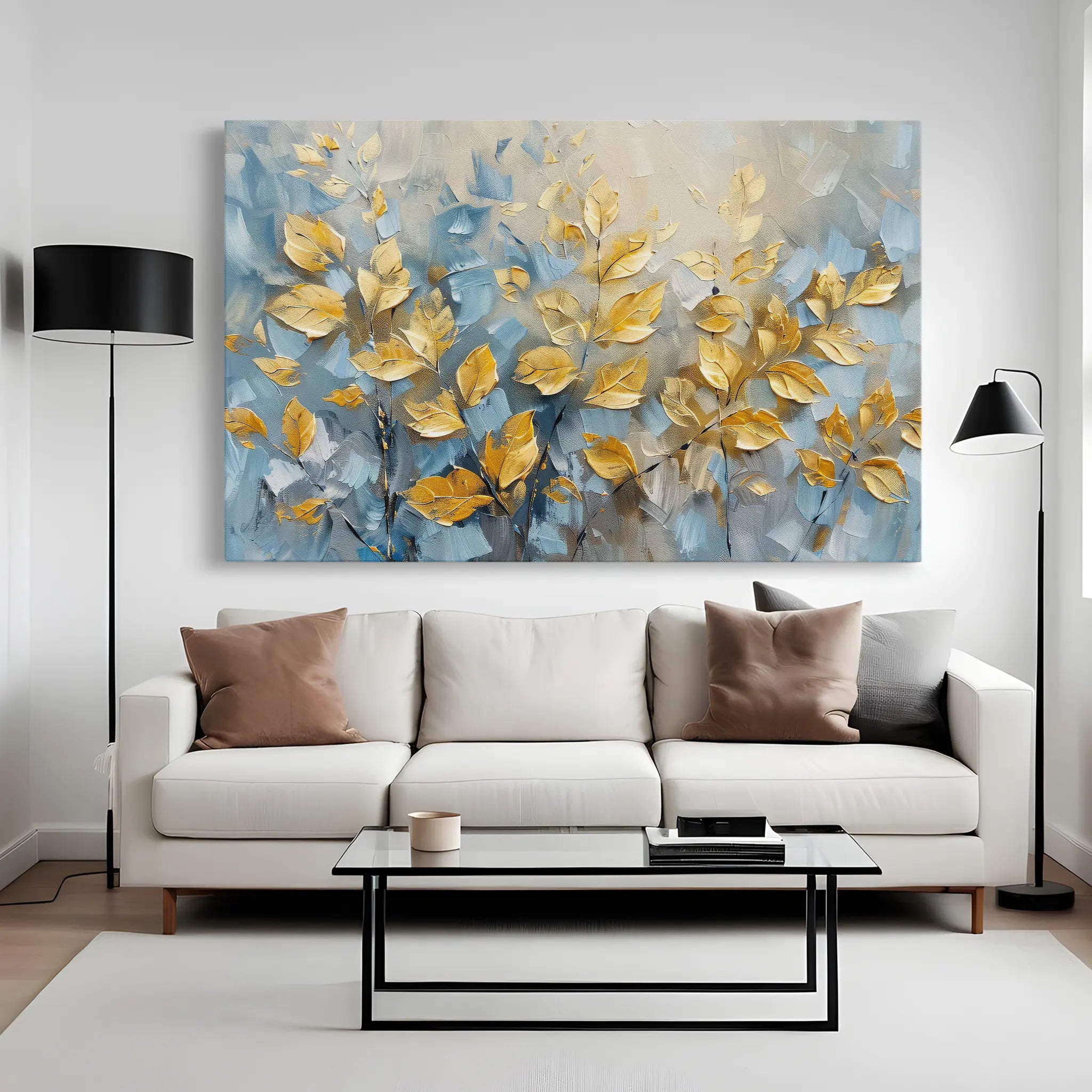 Floral Canvas Wall Art WAD380-F 90 x 60 cm / Stretched on hidden frame