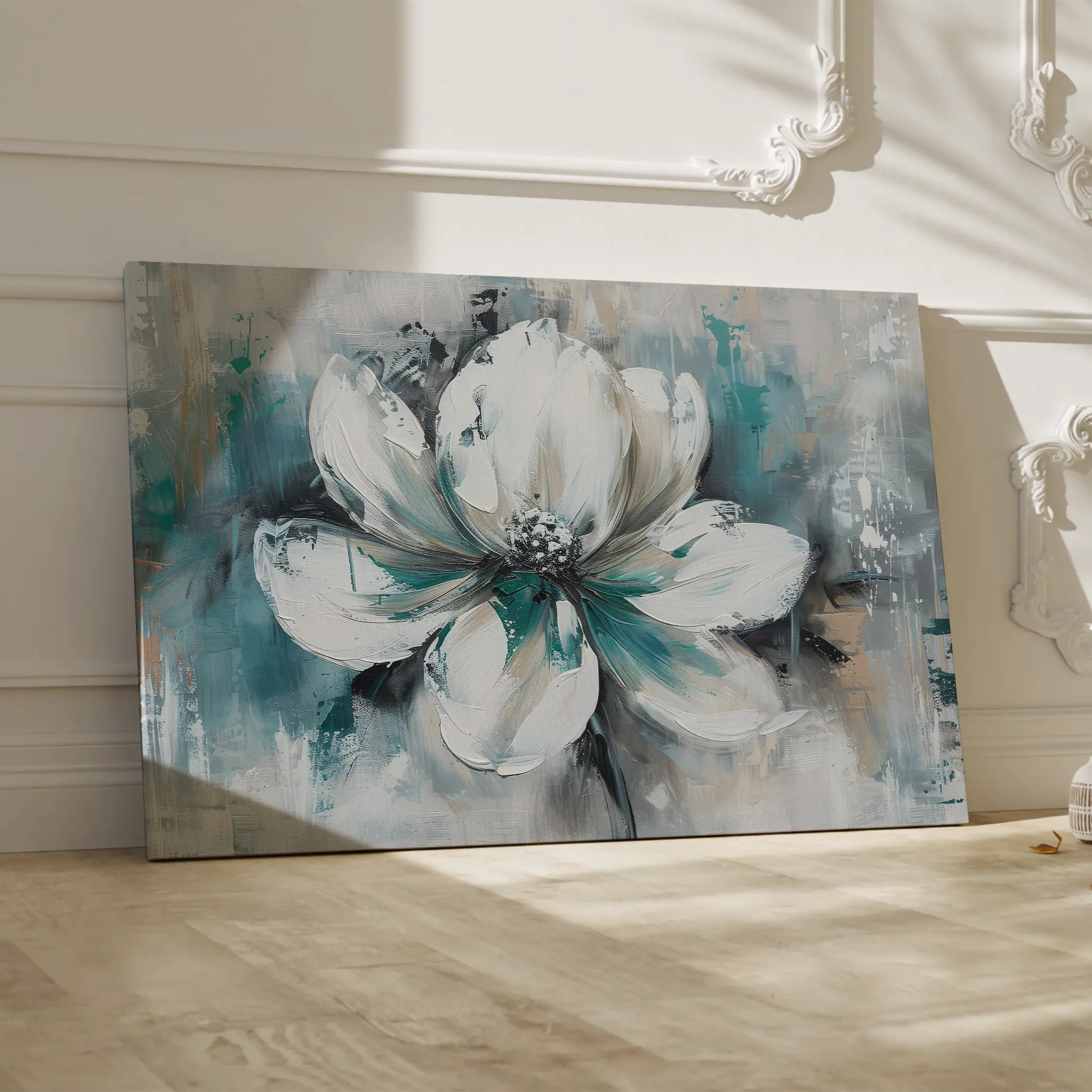 Floral Canvas Wall Art WAD381-F 90 x 60 cm / Stretched on hidden frame