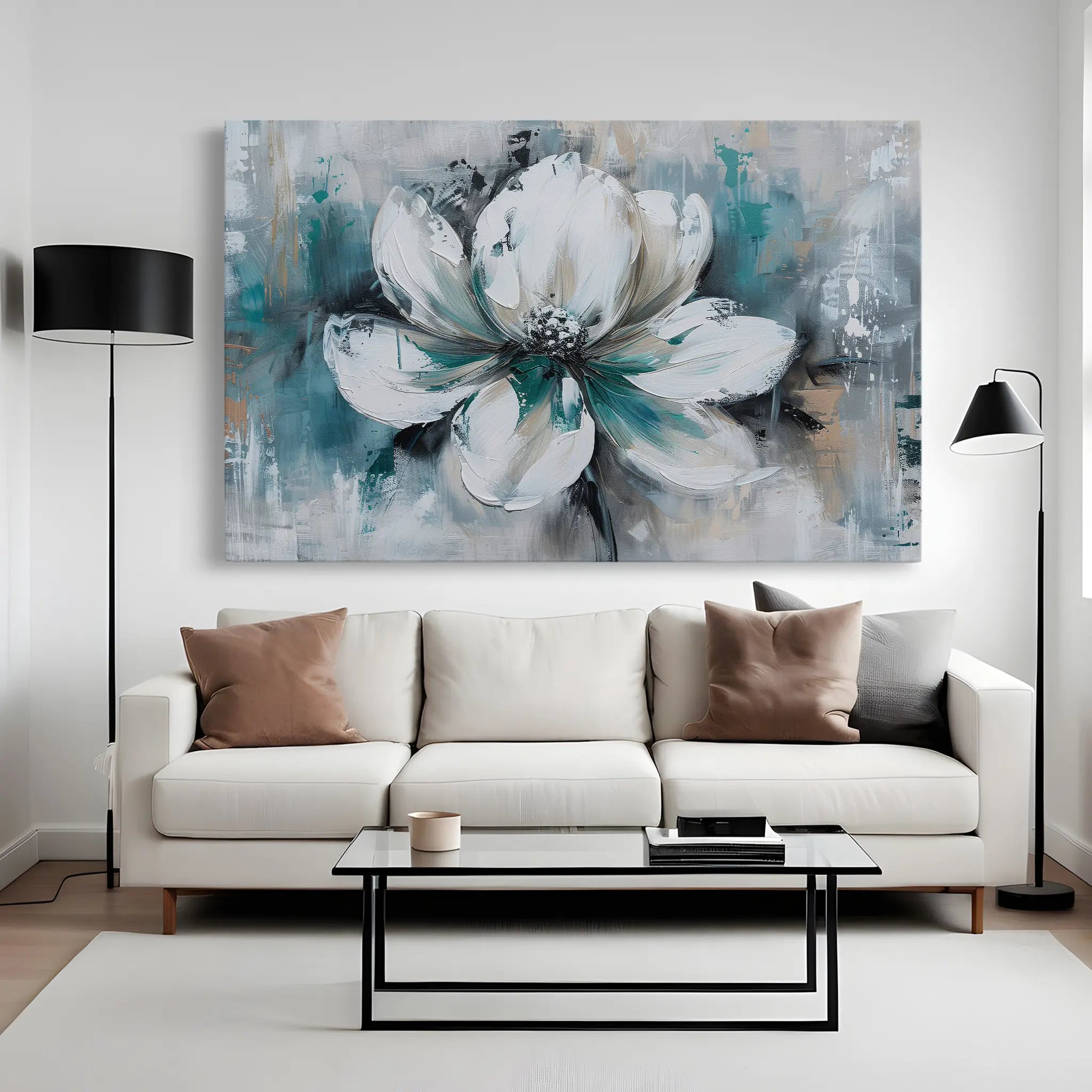 Floral Canvas Wall Art WAD381-F 90 x 60 cm / Stretched on hidden frame