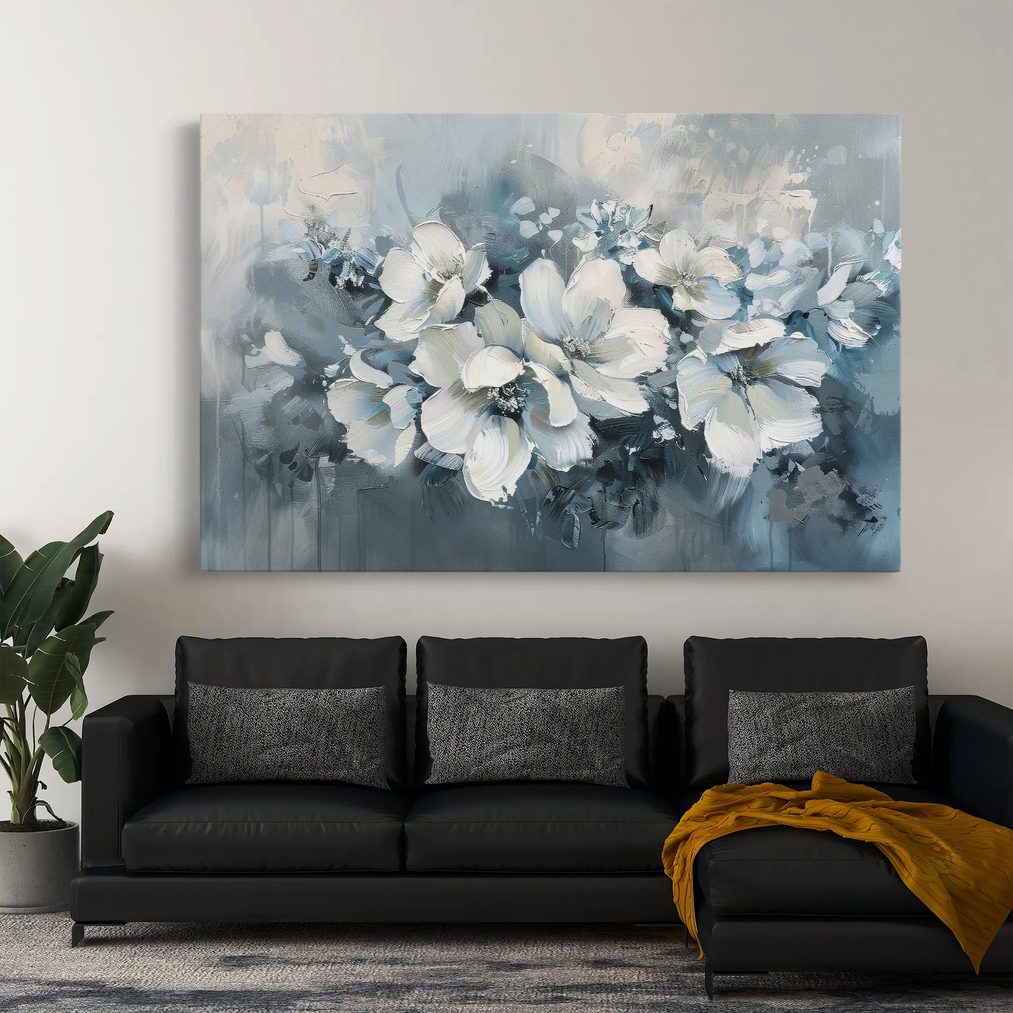 Floral Canvas Wall Art WAD382-F 90 x 60 cm / Stretched on hidden frame