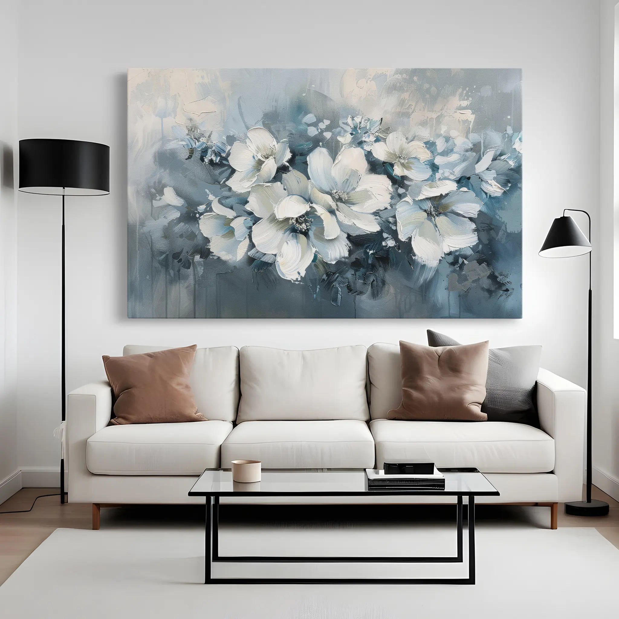 Floral Canvas Wall Art WAD382-F 90 x 60 cm / Stretched on hidden frame