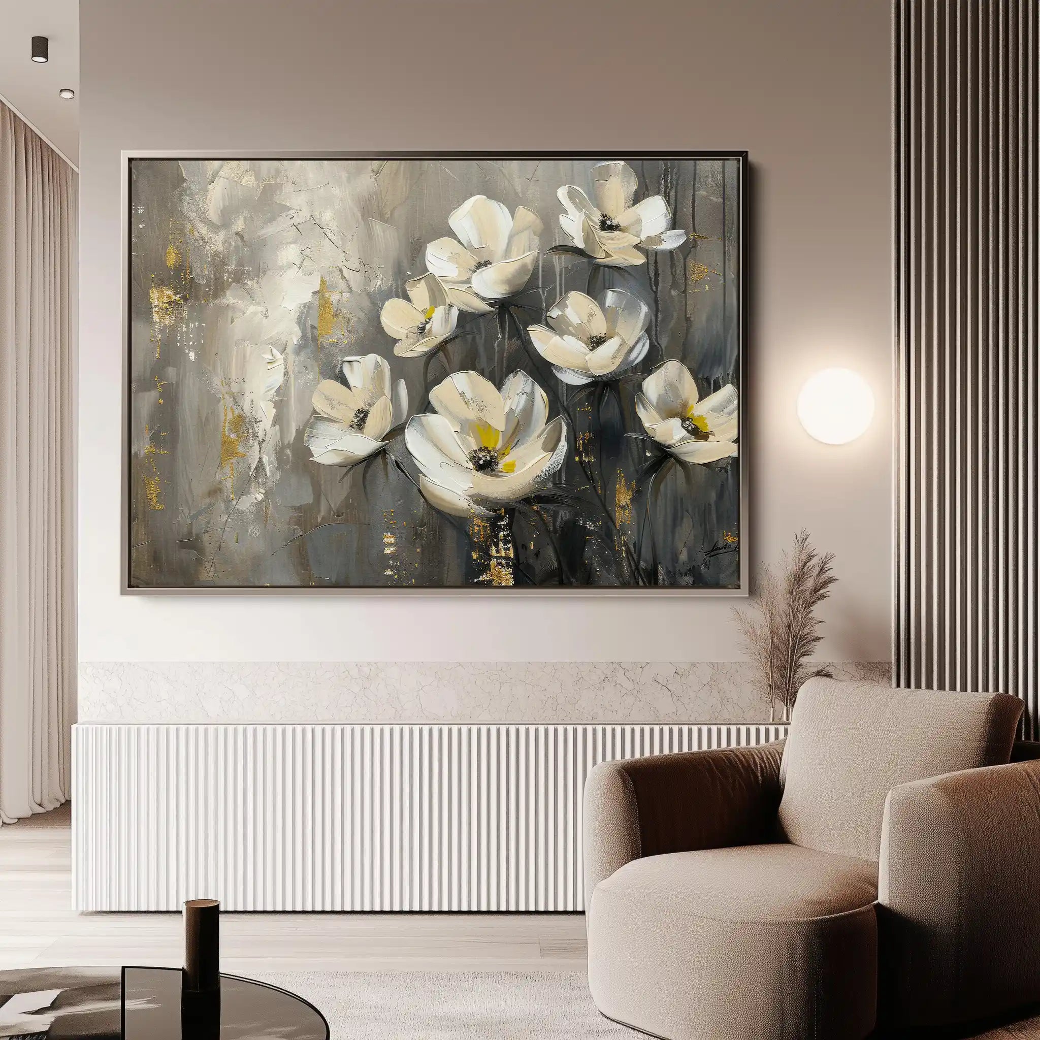 Floral Canvas Wall Art WAD383-F 90 x 60 cm / Stretched on hidden frame
