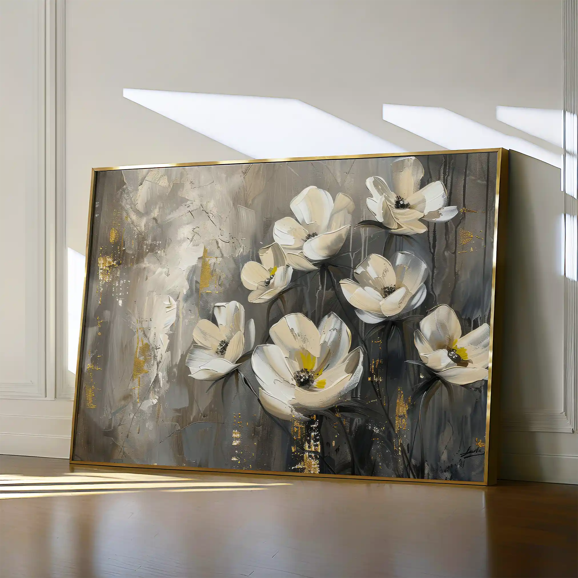 Floral Canvas Wall Art WAD383-F 90 x 60 cm / Stretched on hidden frame