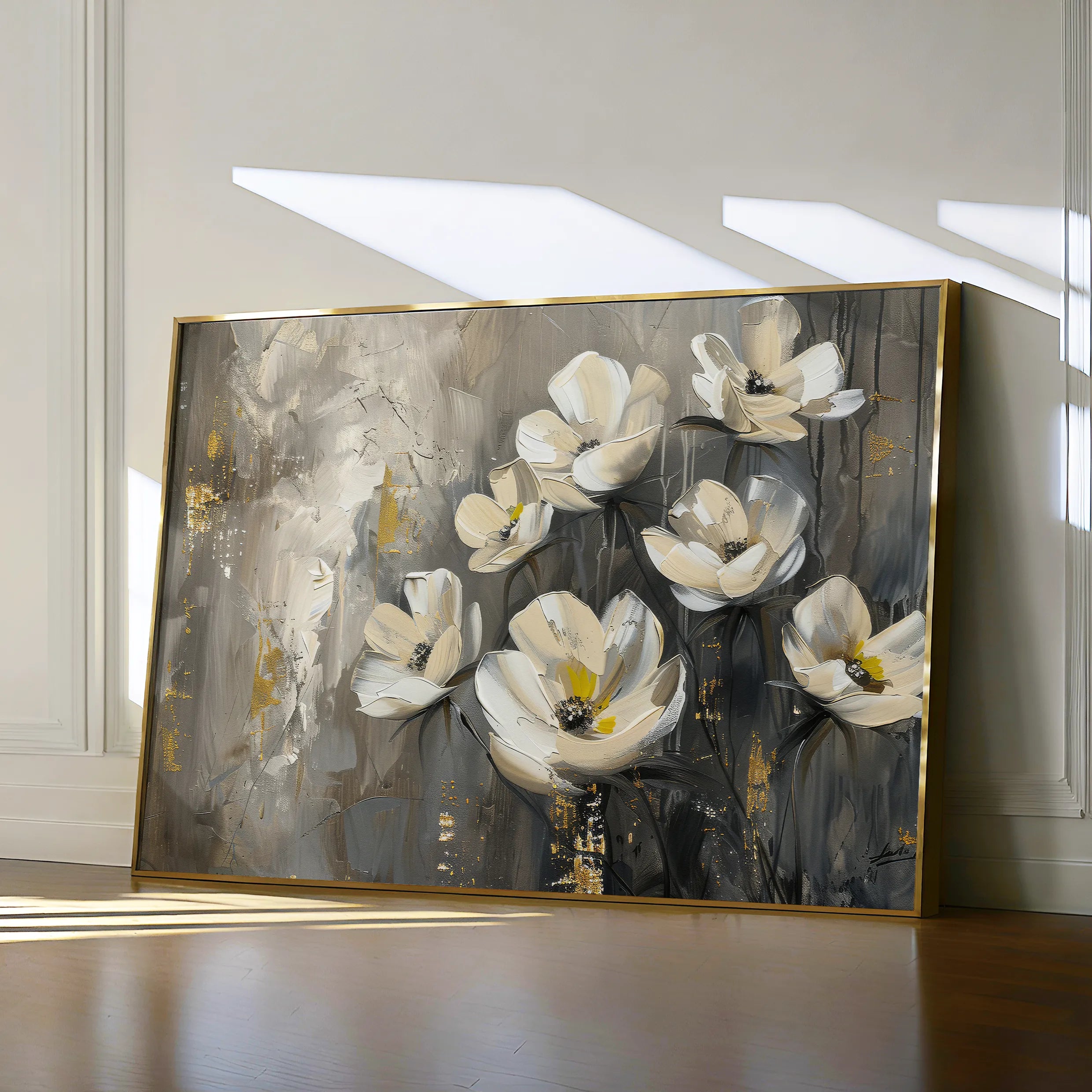 Floral Canvas Wall Art WAD383-F 90 x 60 cm / Stretched on hidden frame
