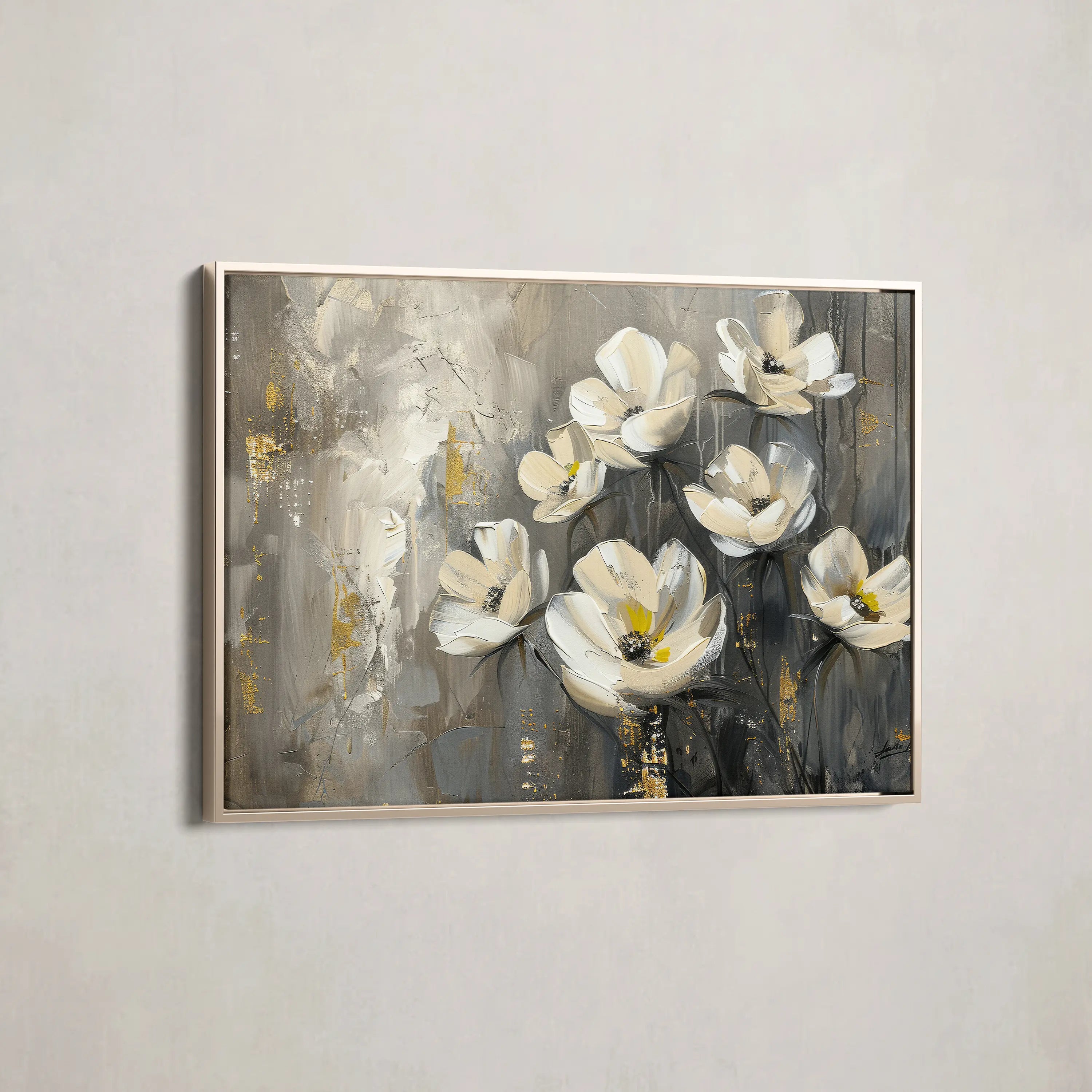 Floral Canvas Wall Art WAD383-F 90 x 60 cm / Stretched on hidden frame