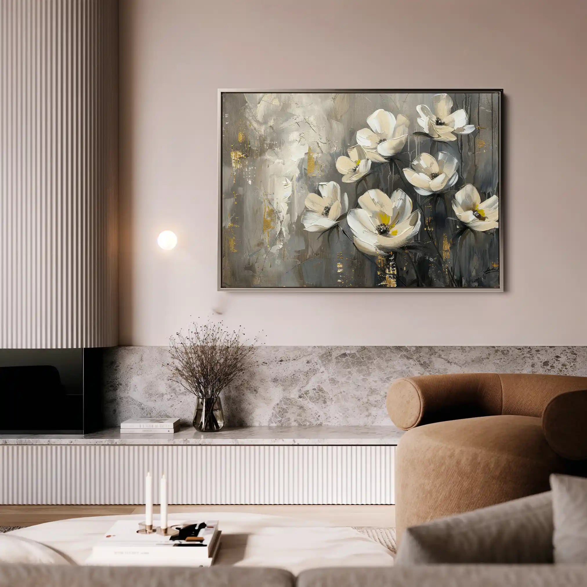 Floral Canvas Wall Art WAD383-F 90 x 60 cm / Stretched on hidden frame