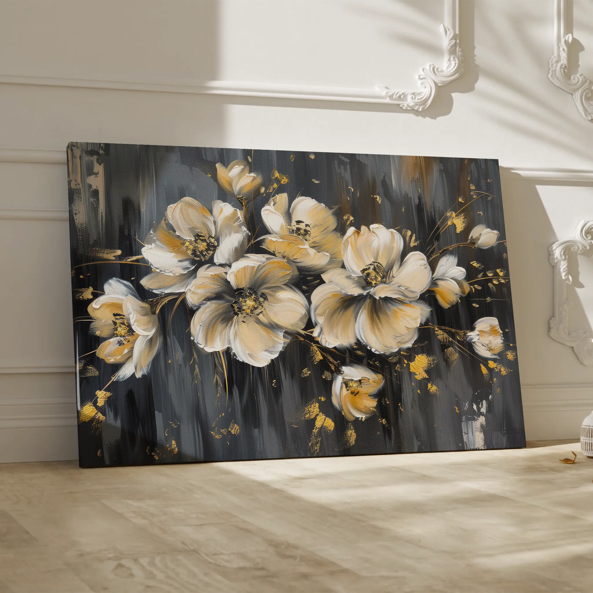 Floral Canvas Wall Art WAD384-F 90 x 60 cm / Stretched on hidden frame