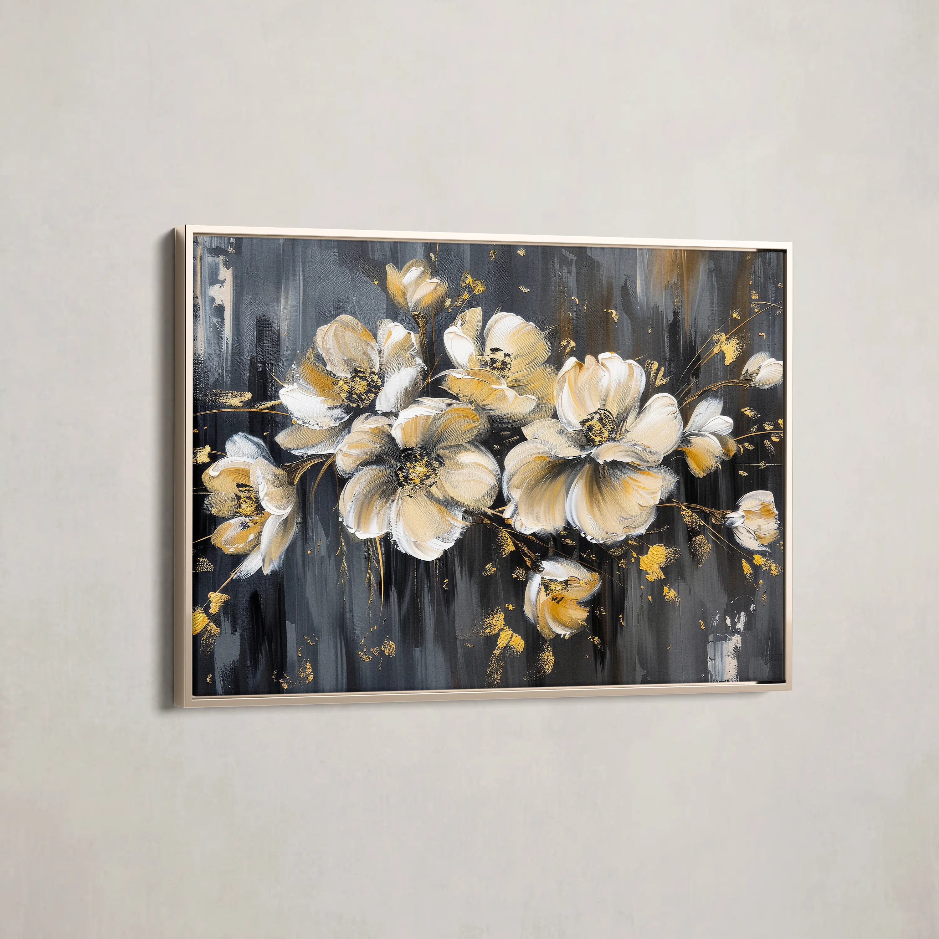 Floral Canvas Wall Art WAD384-F 90 x 60 cm / Stretched on hidden frame