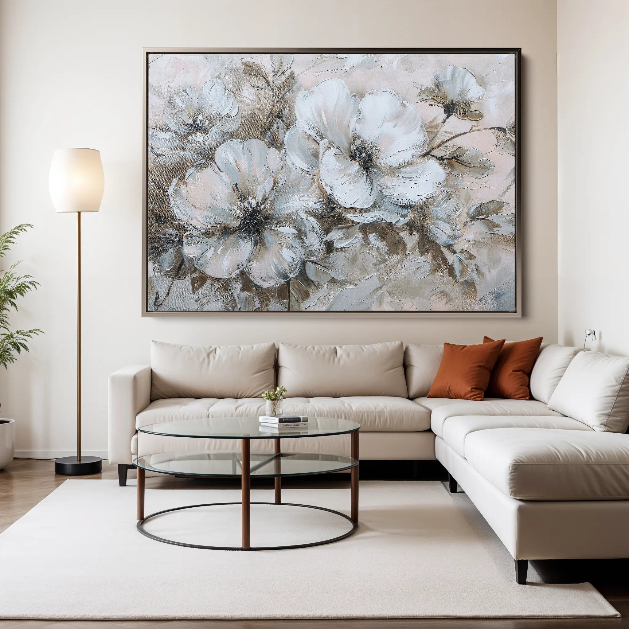 Floral Canvas Wall Art WAD385-F 90 x 60 cm / Stretched on hidden frame