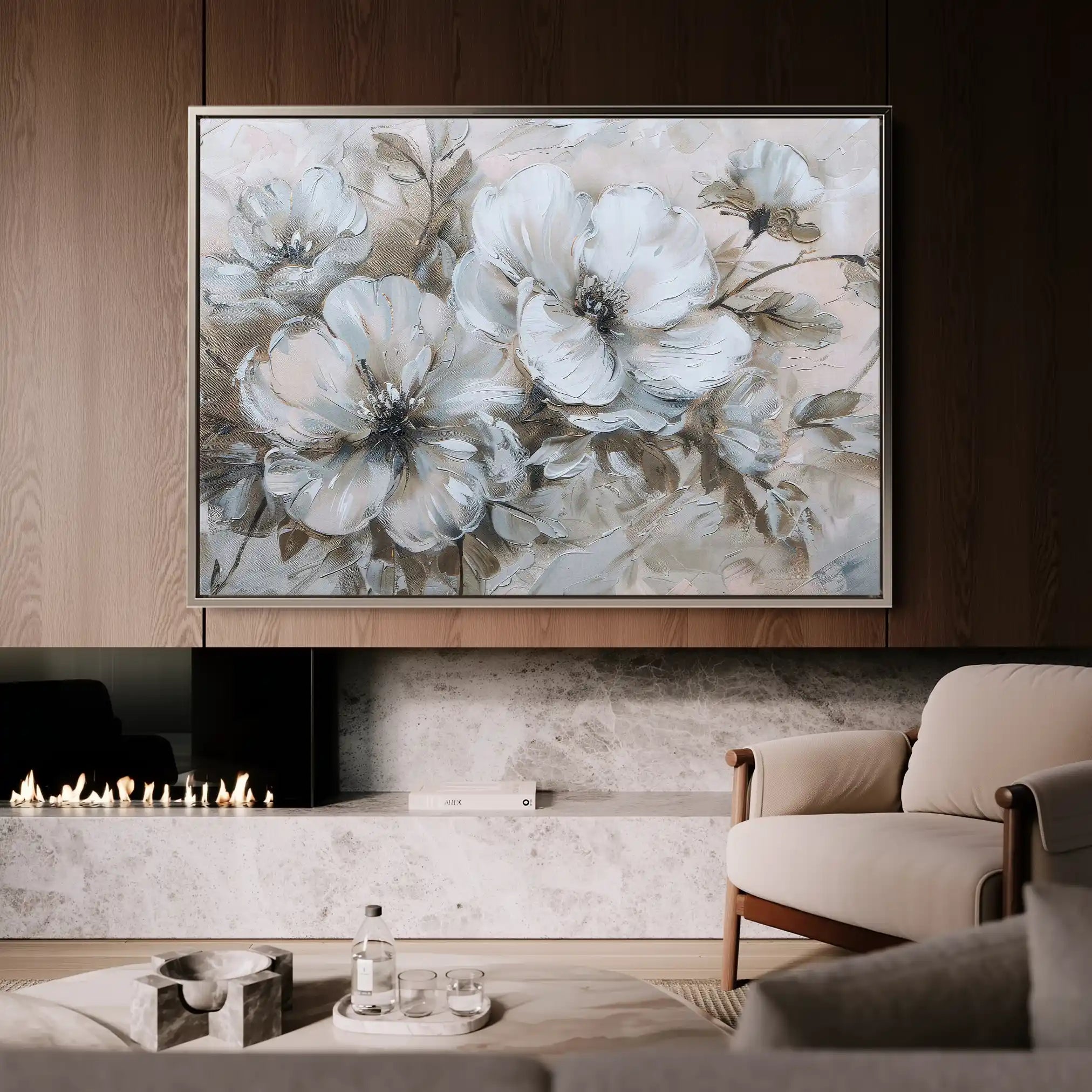 Floral Canvas Wall Art WAD385-F 90 x 60 cm / Stretched on hidden frame