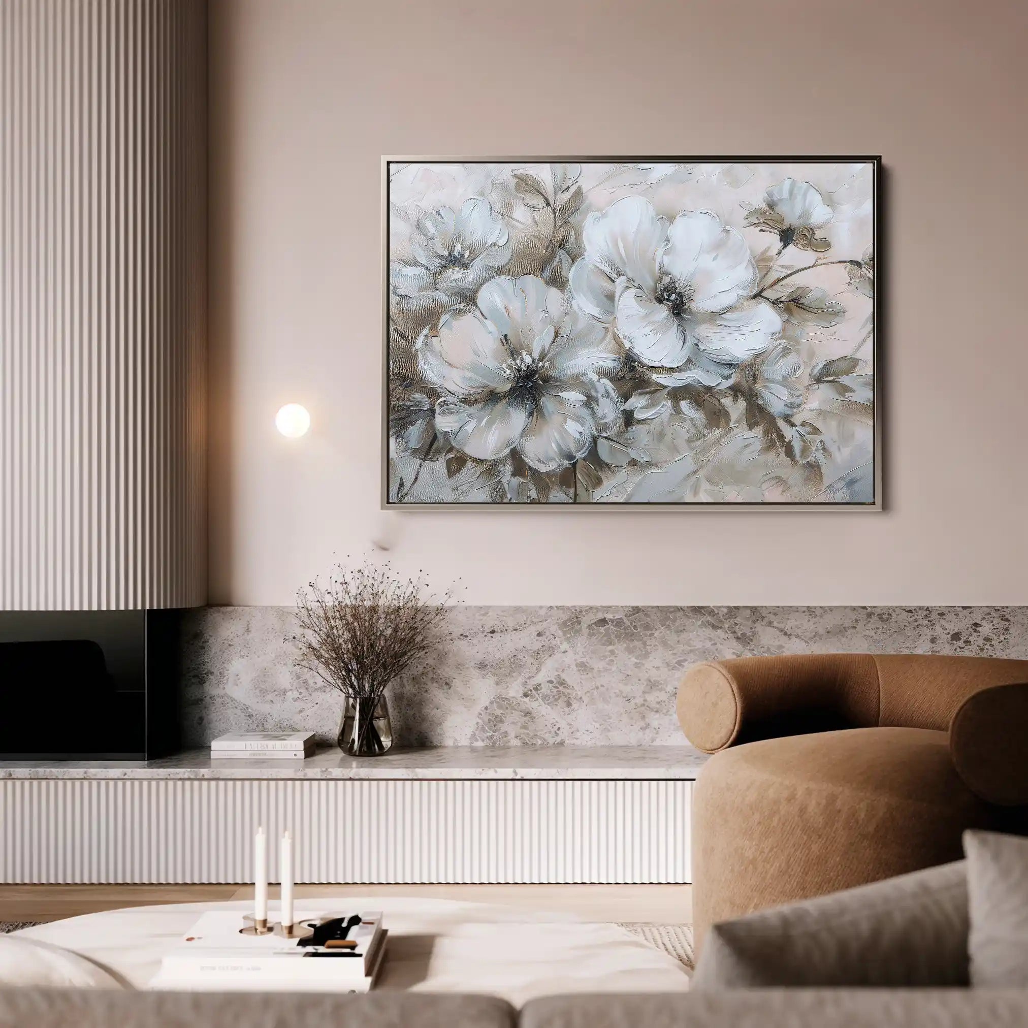 Floral Canvas Wall Art WAD385-F 90 x 60 cm / Stretched on hidden frame