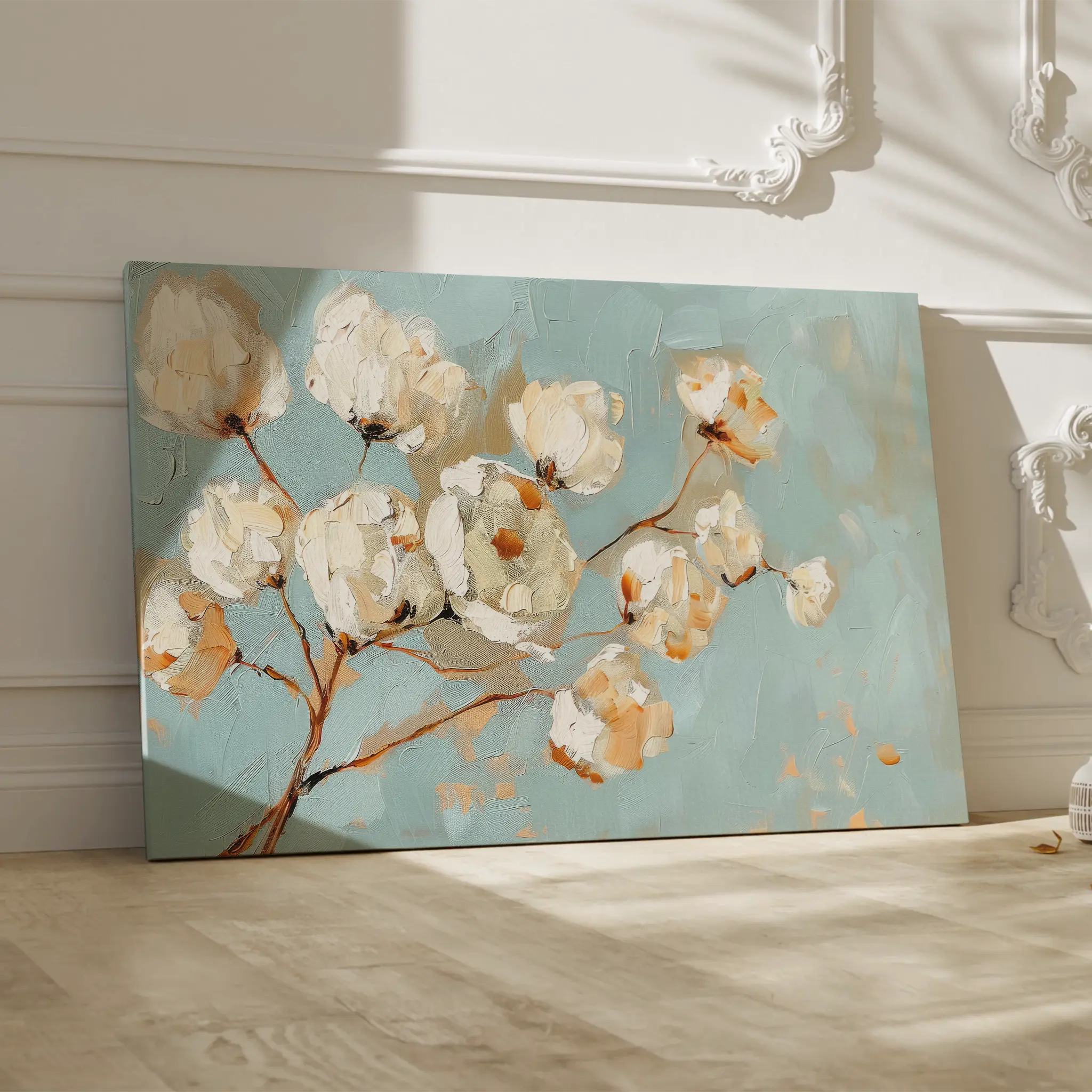 Floral Canvas Wall Art WAD387-F 90 x 60 cm / Stretched on hidden frame