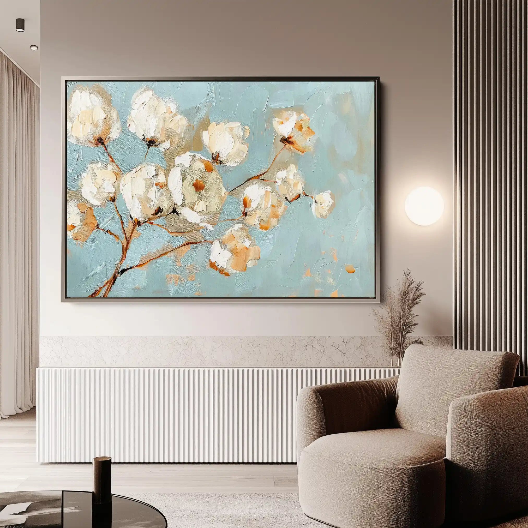 Floral Canvas Wall Art WAD387-F 90 x 60 cm / Stretched on hidden frame