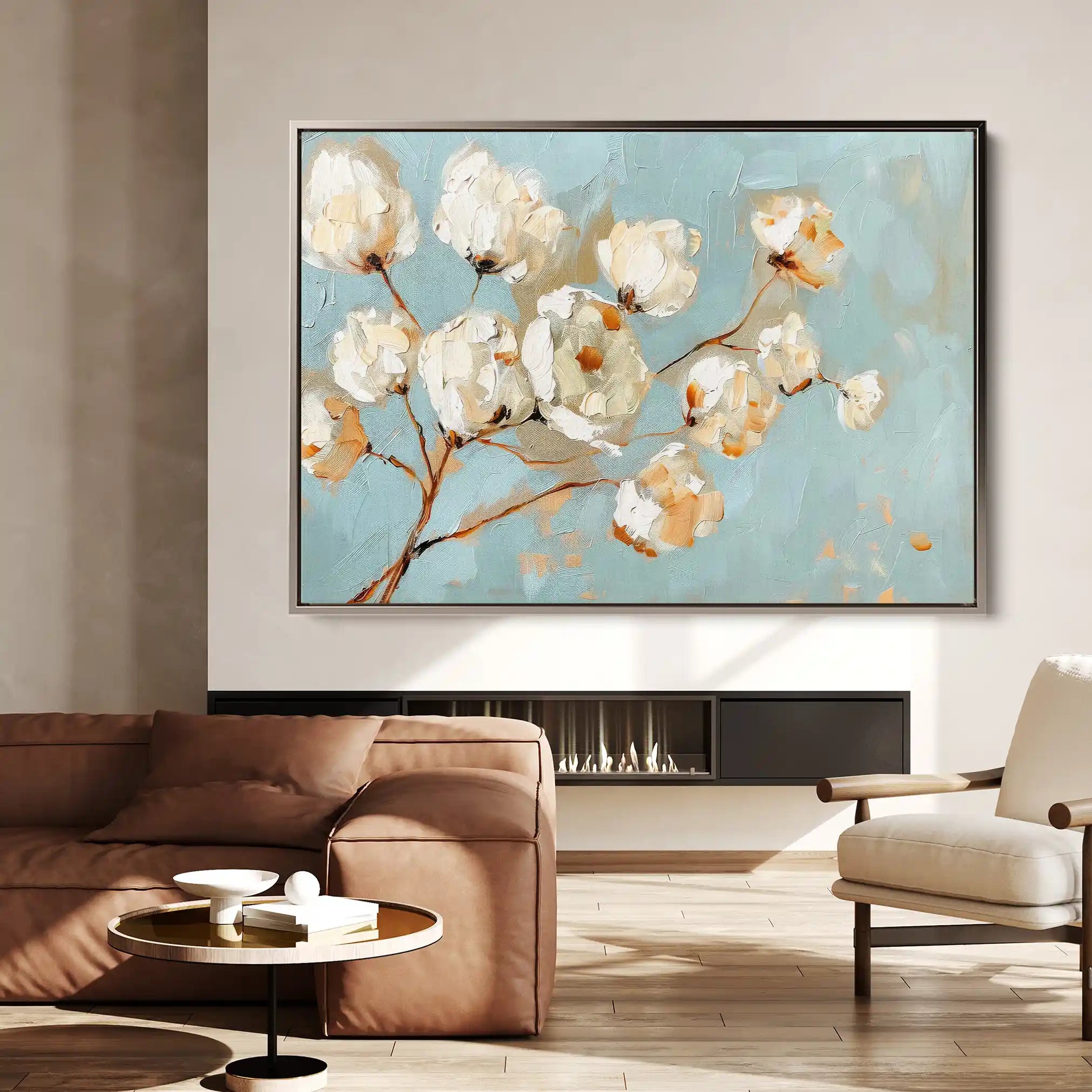 Floral Canvas Wall Art WAD387-F 90 x 60 cm / Stretched on hidden frame