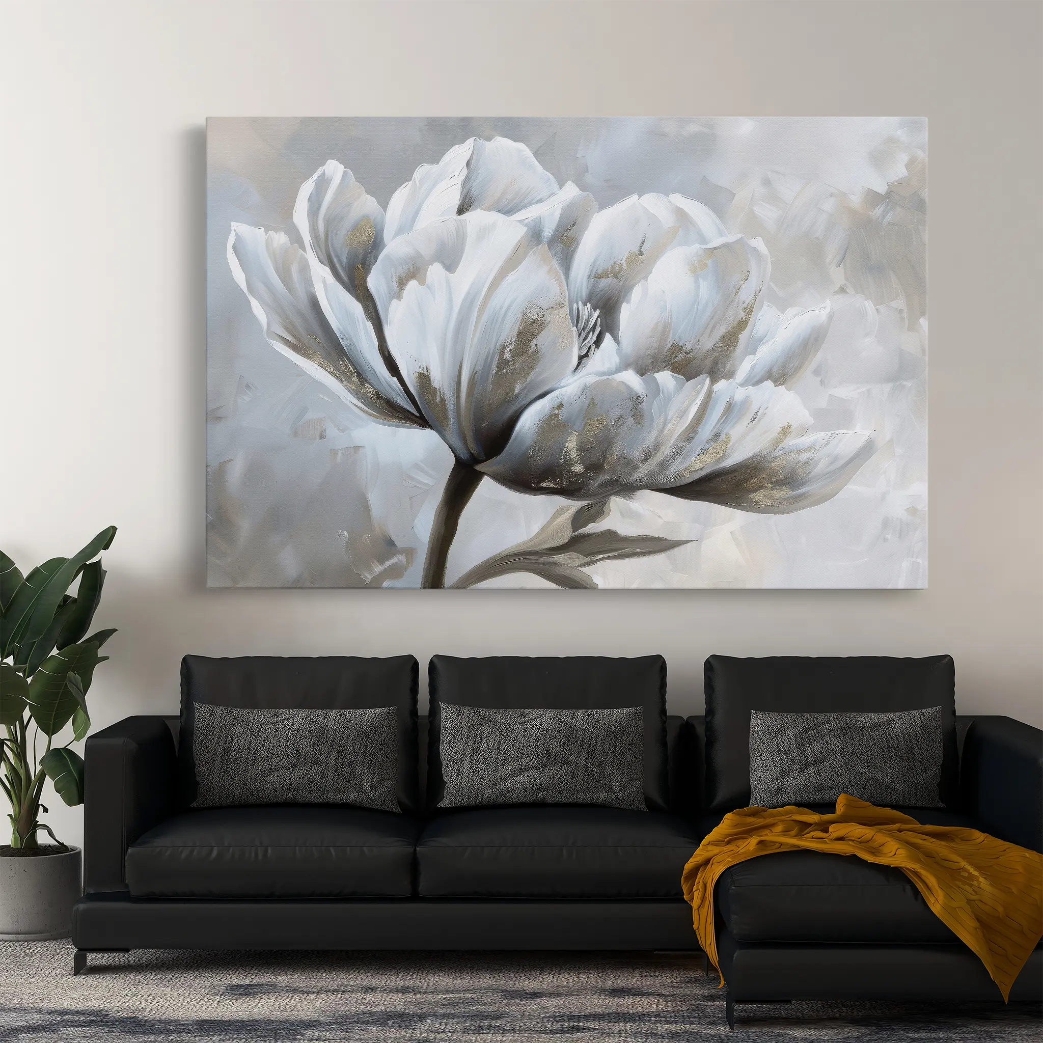 Floral Canvas Wall Art WAD388-F 90 x 60 cm / Stretched on hidden frame