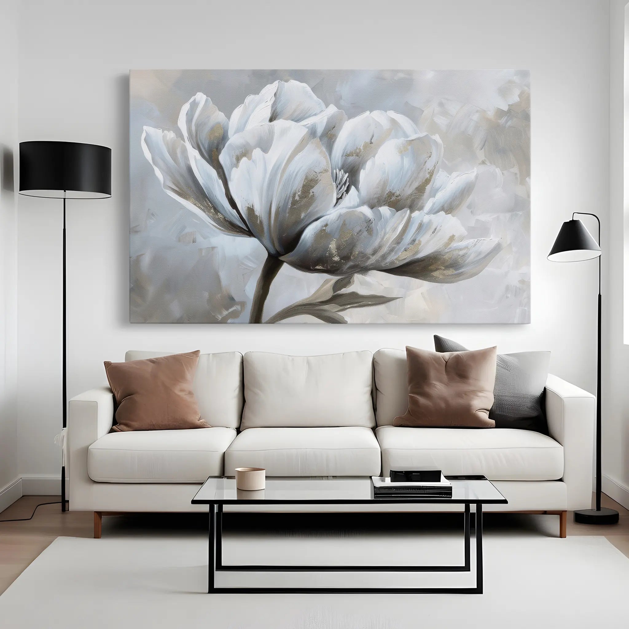 Floral Canvas Wall Art WAD388-F 90 x 60 cm / Stretched on hidden frame