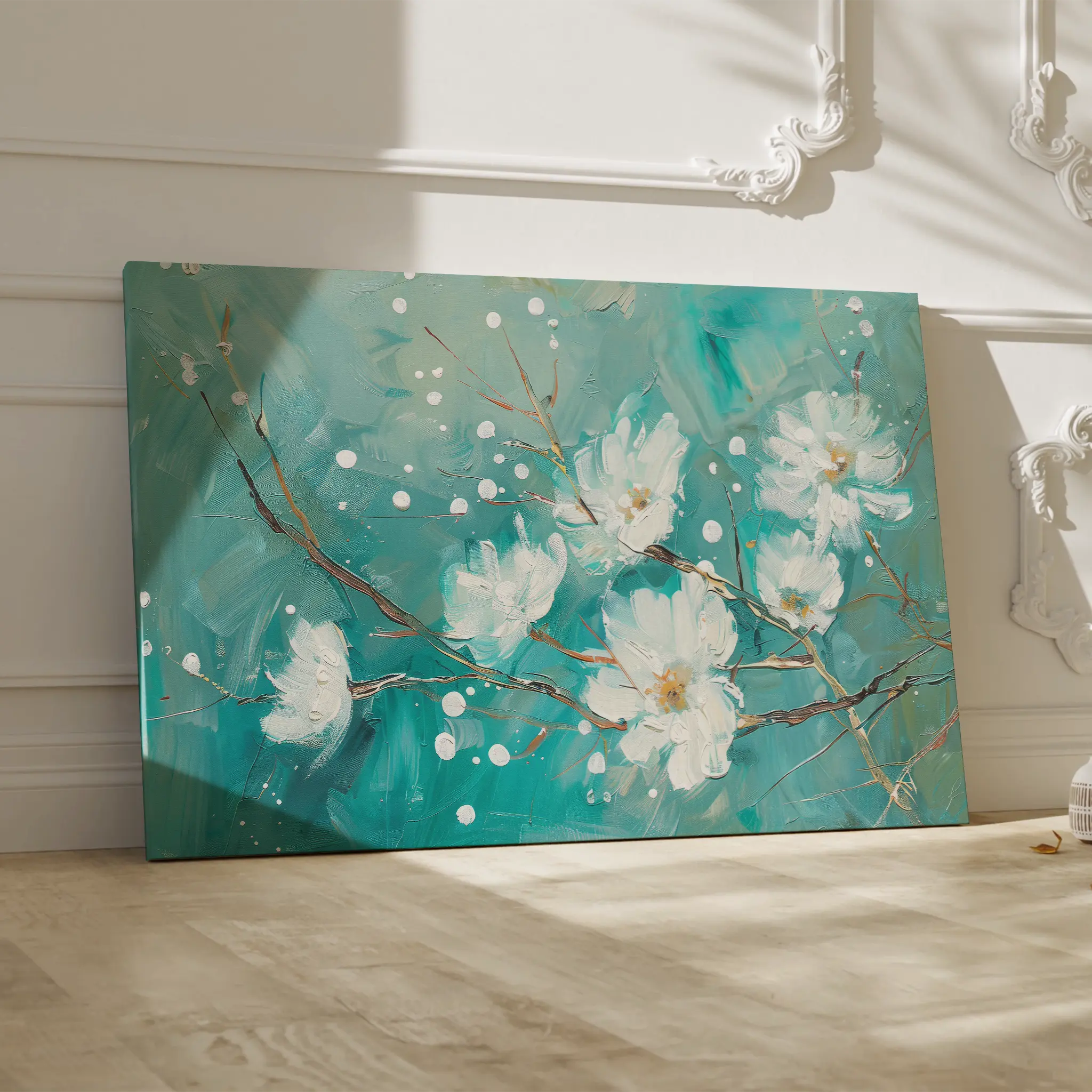 Floral Canvas Wall Art WAD389-F 90 x 60 cm / Stretched on hidden frame