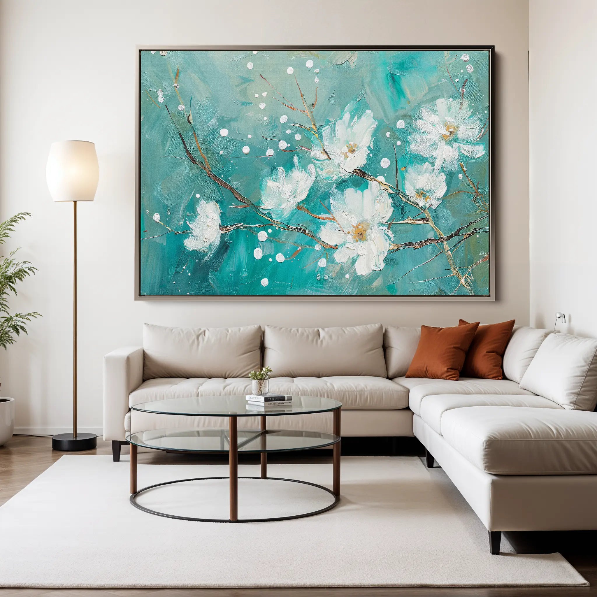 Floral Canvas Wall Art WAD389-F 90 x 60 cm / Stretched on hidden frame