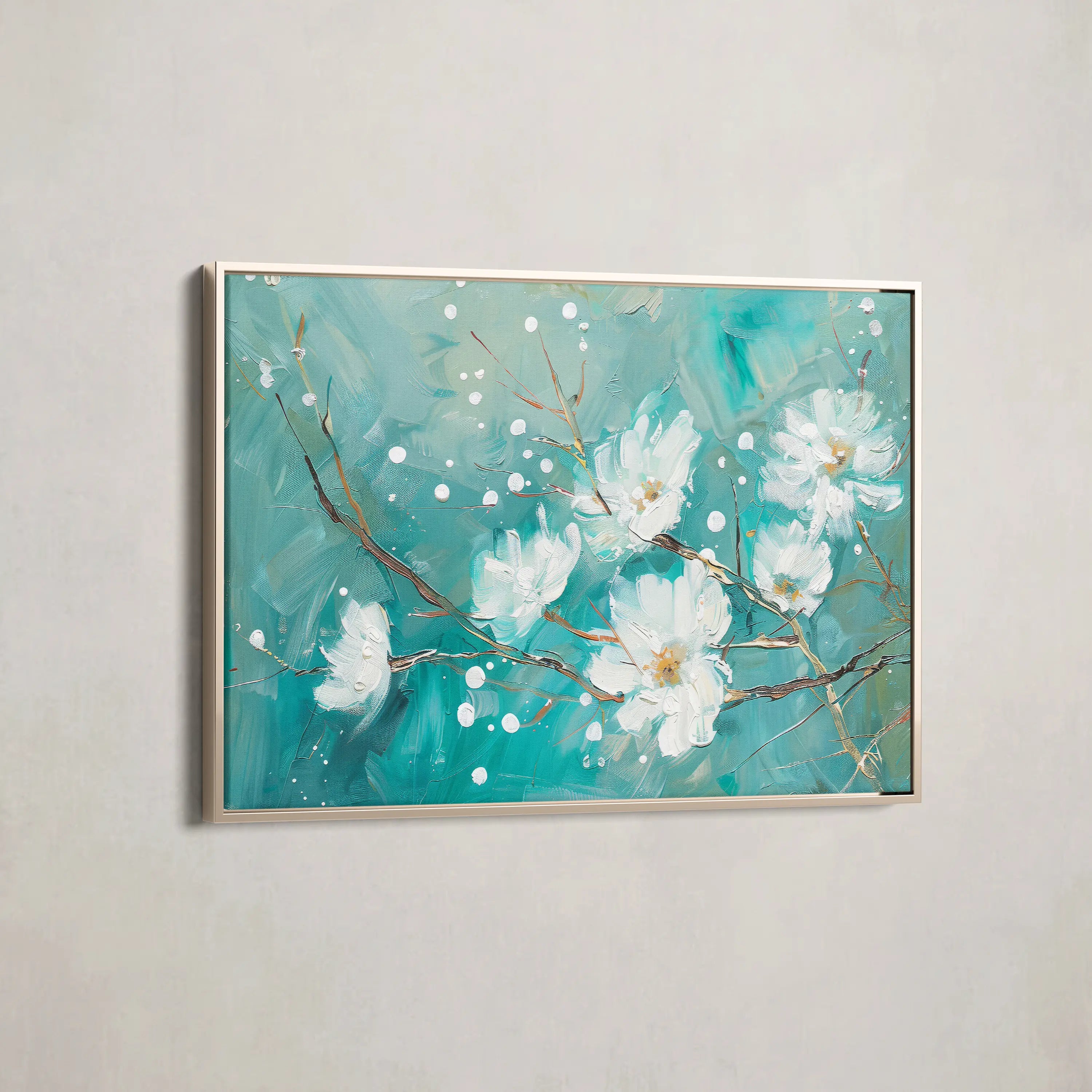 Floral Canvas Wall Art WAD389-F 90 x 60 cm / Stretched on hidden frame