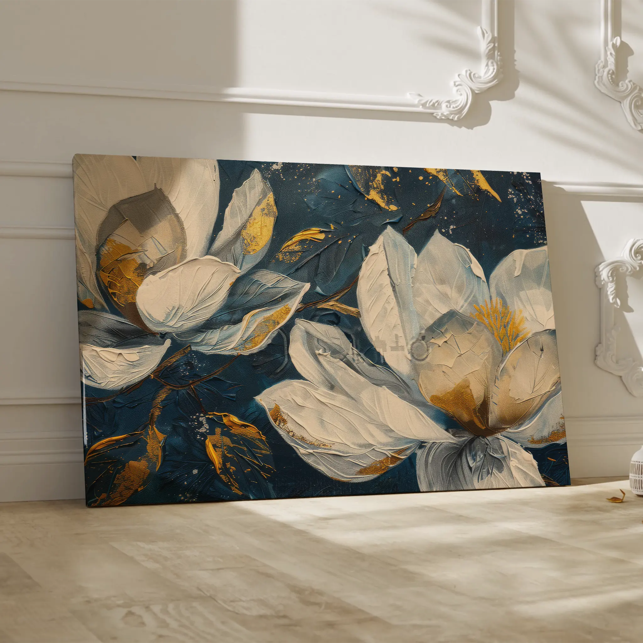 Floral Canvas Wall Art WAD390-F 90 x 60 cm / Stretched on hidden frame