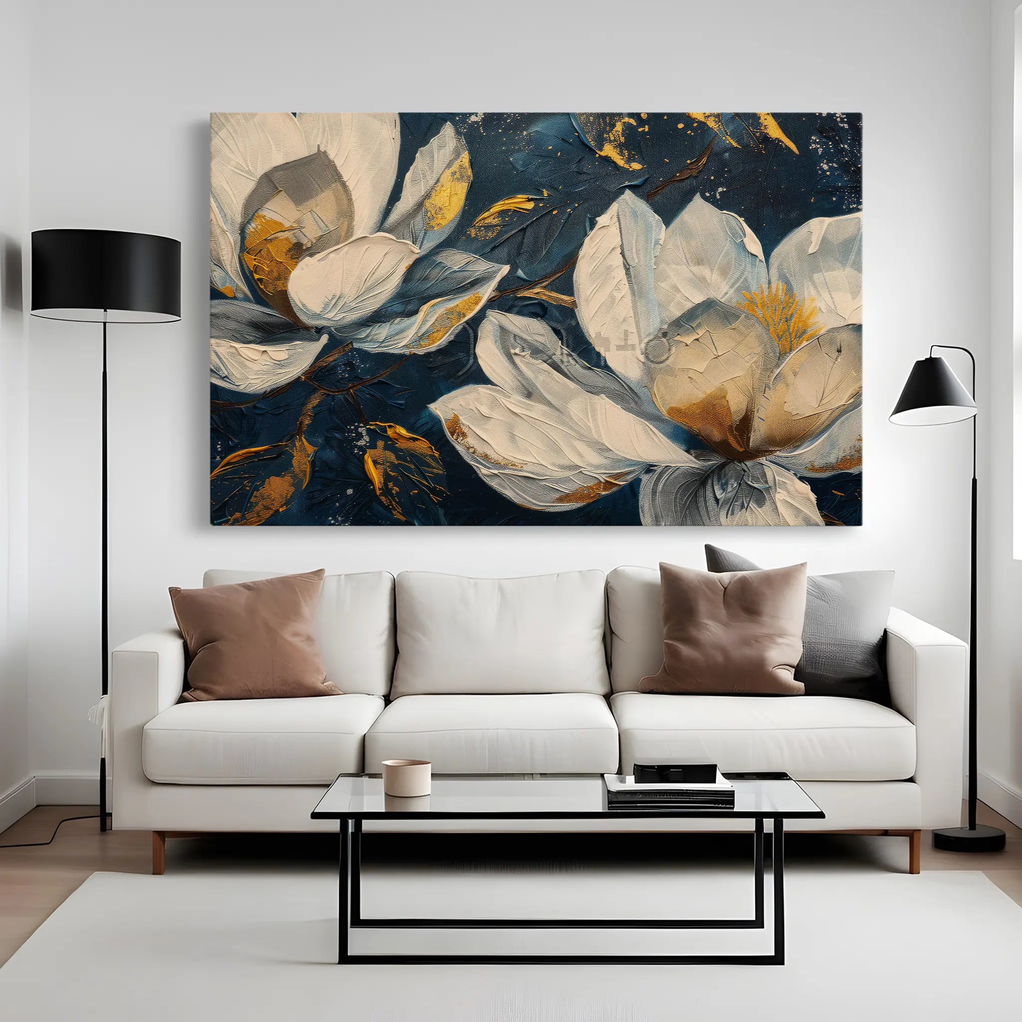 Floral Canvas Wall Art WAD390-F 90 x 60 cm / Stretched on hidden frame