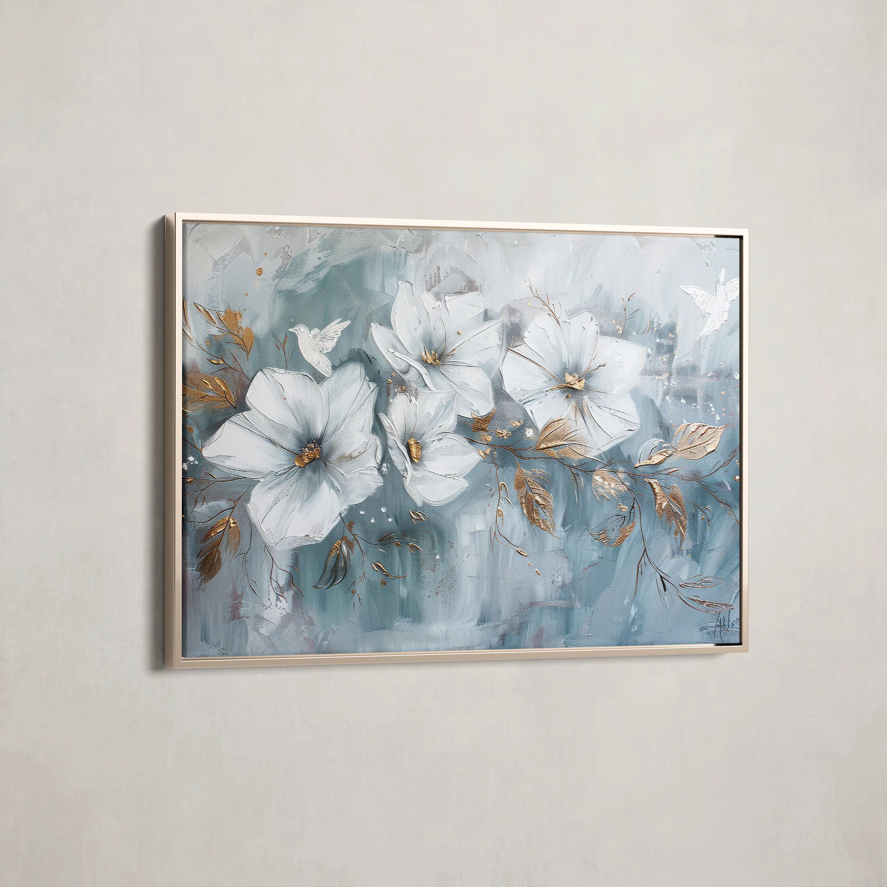 Floral Canvas Wall Art WAD391-F 90 x 60 cm / Stretched on hidden frame