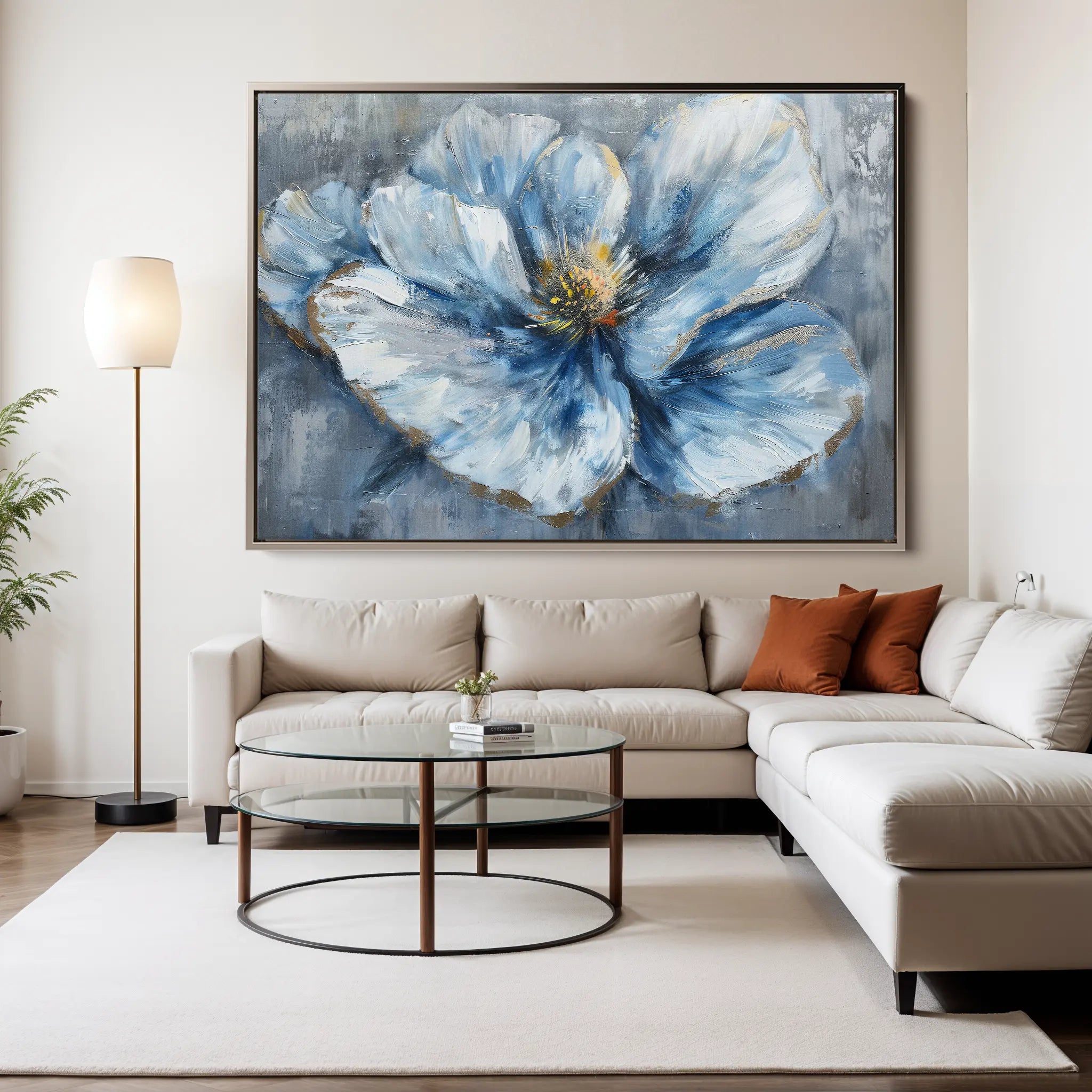 Floral Canvas Wall Art WAD392-F 90 x 60 cm / Stretched on hidden frame