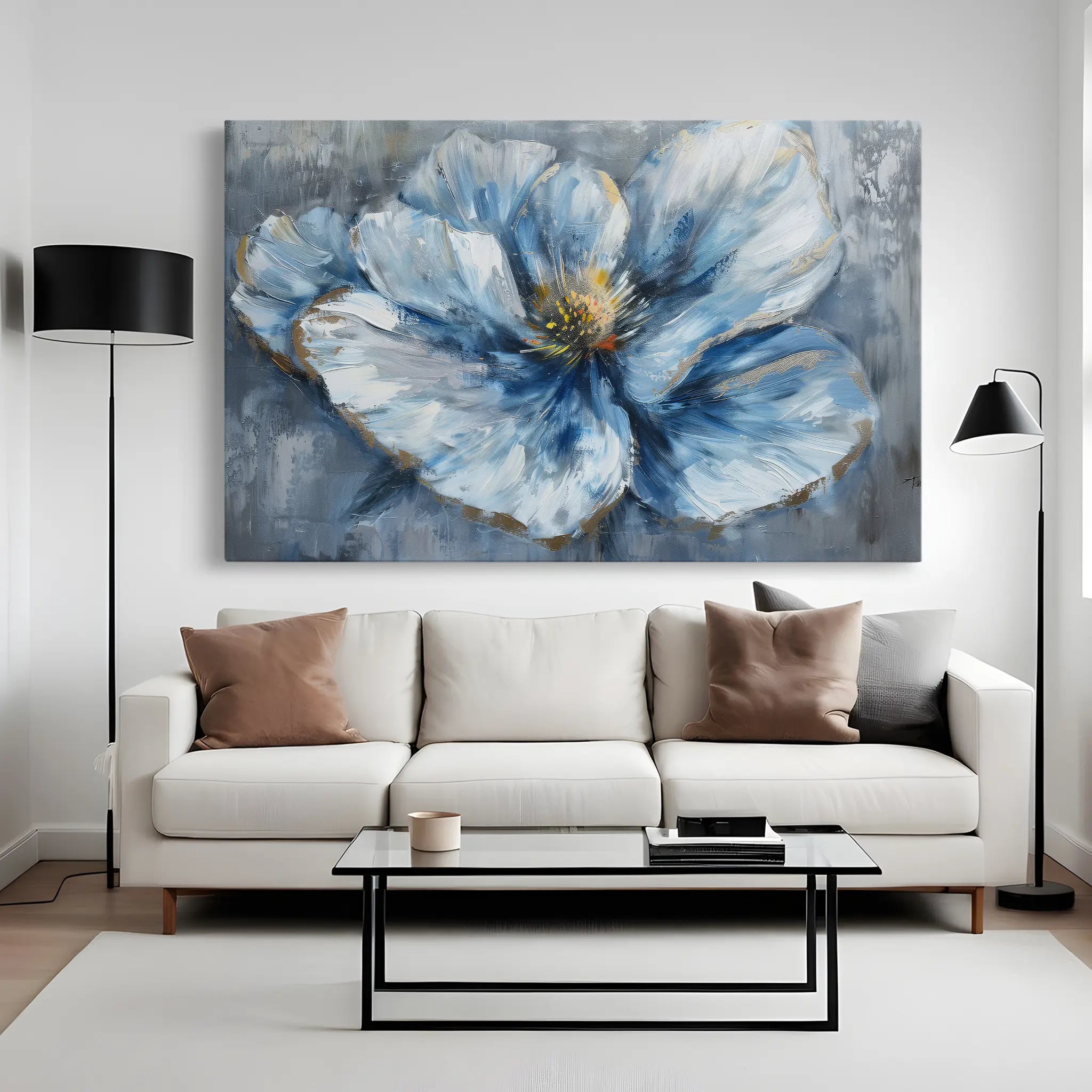 Floral Canvas Wall Art WAD392-F 90 x 60 cm / Stretched on hidden frame