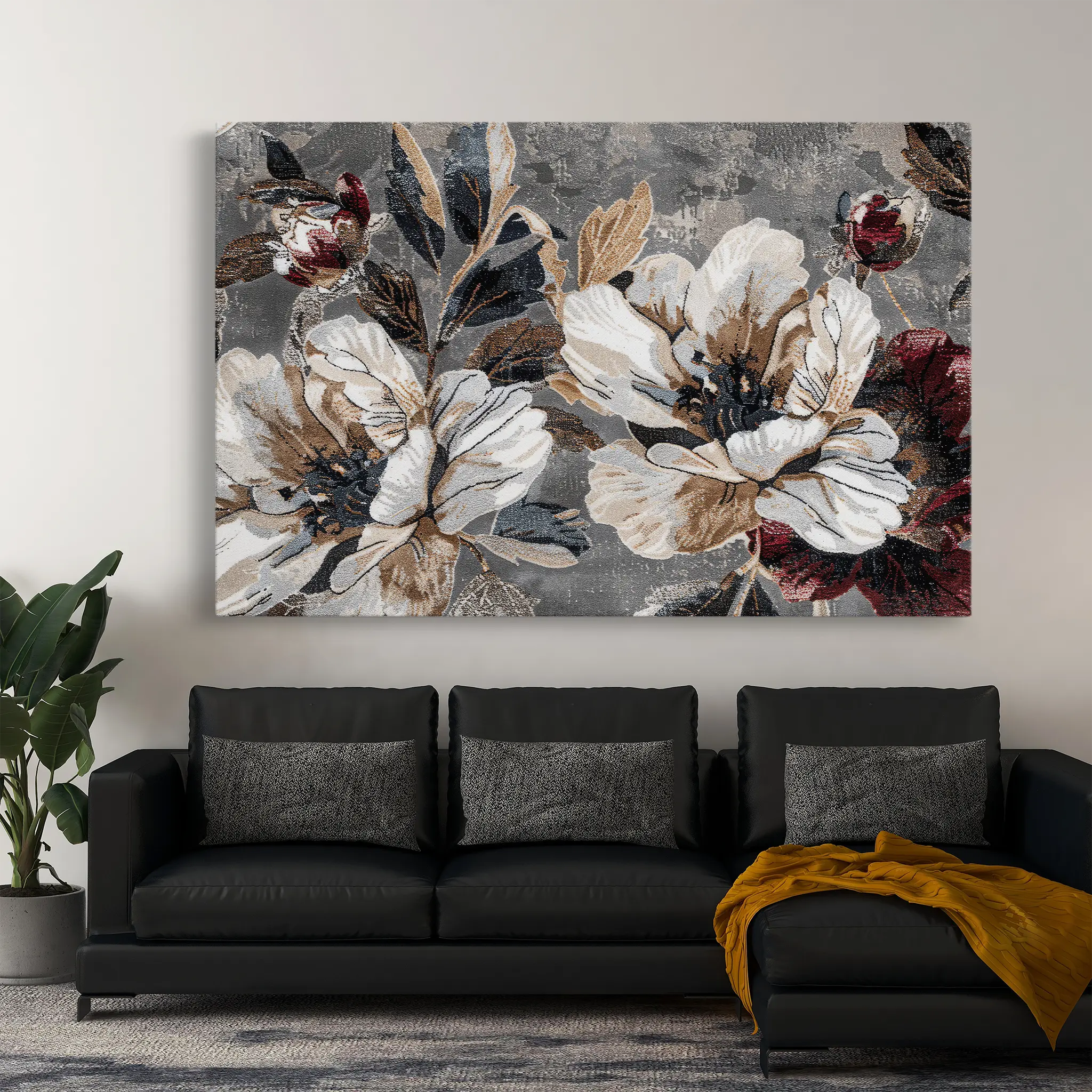 Floral Canvas Wall Art WAD395-F 90 x 60 cm / Stretched on hidden frame